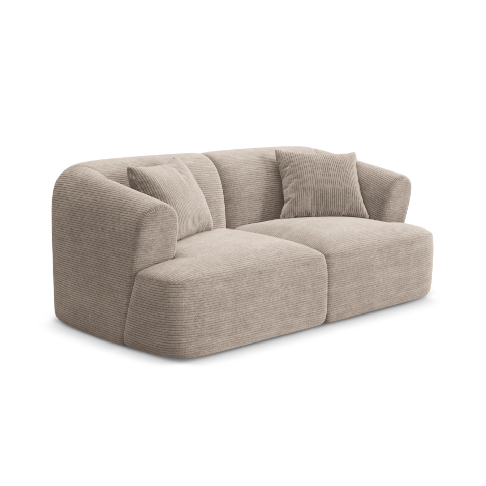 2-seater Sofa CAMPI beige corduroy