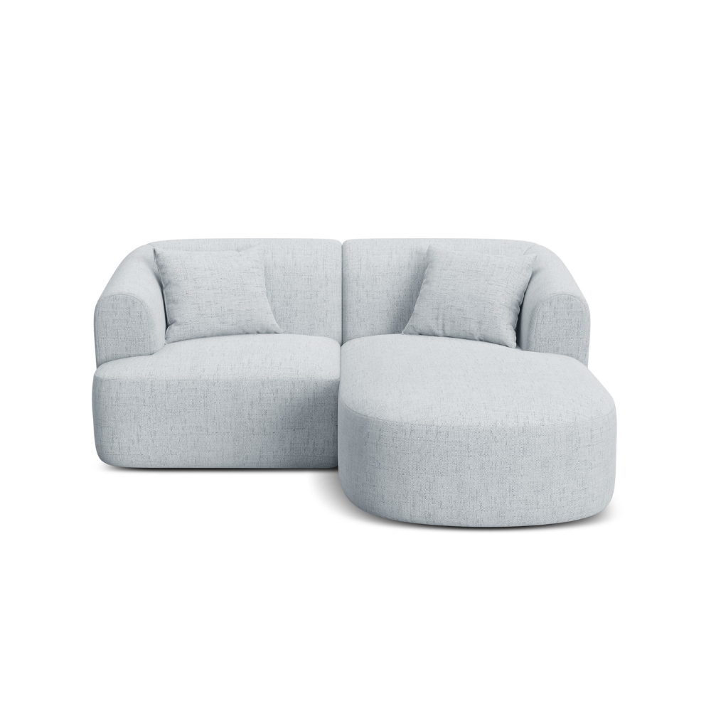 Right-facing 3-seater sofa CAMPI light gray chenille