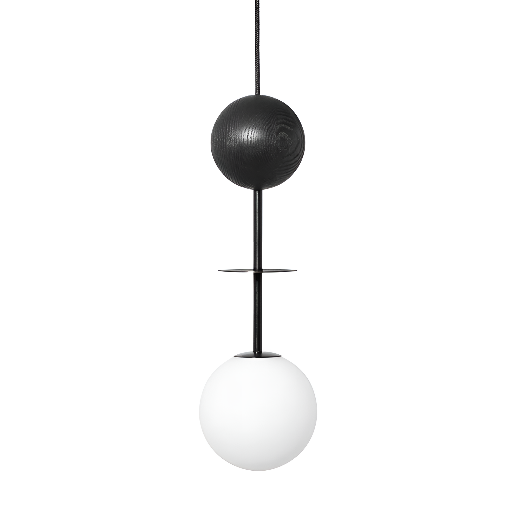 Závesná lampa OIO čierna