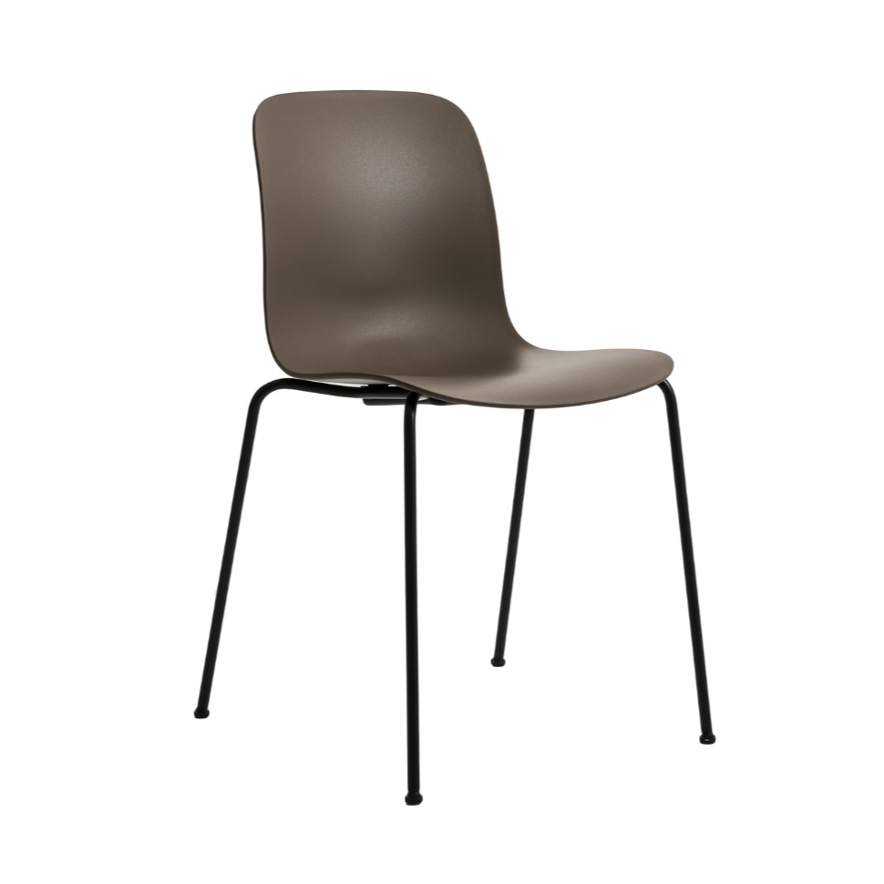 SUBSTANCE chair in brown with a metal base