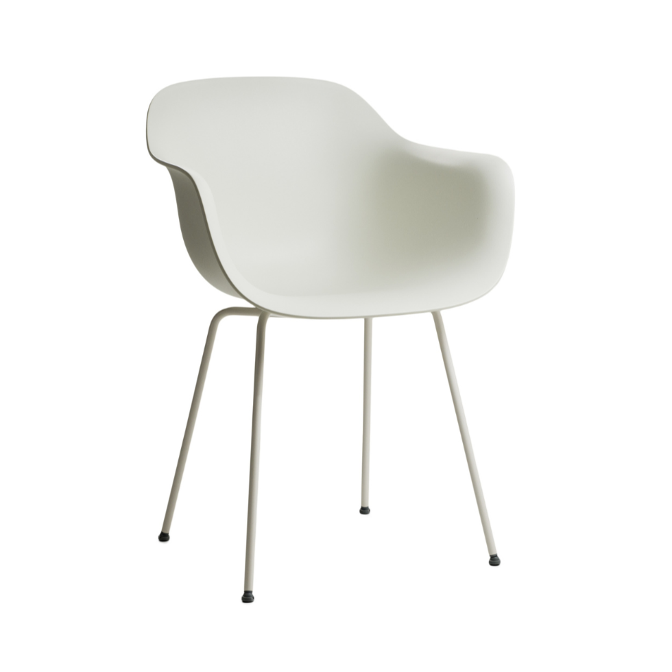 Fotel SUBSTANCE biely s kovovou základňou