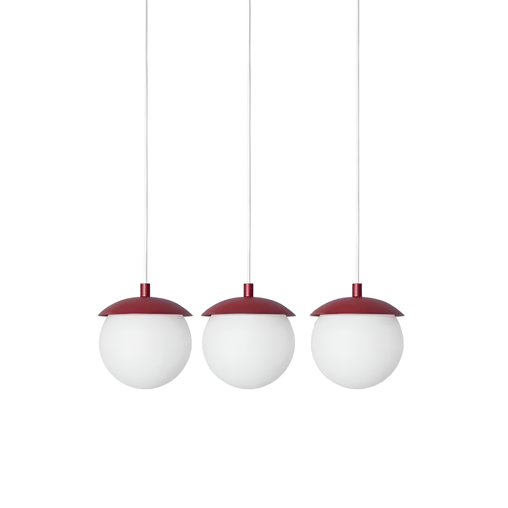 Stropná lampa KUUL burgundská