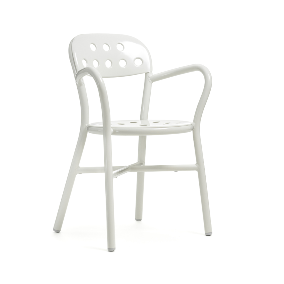 White outdoor armchair PIPE
