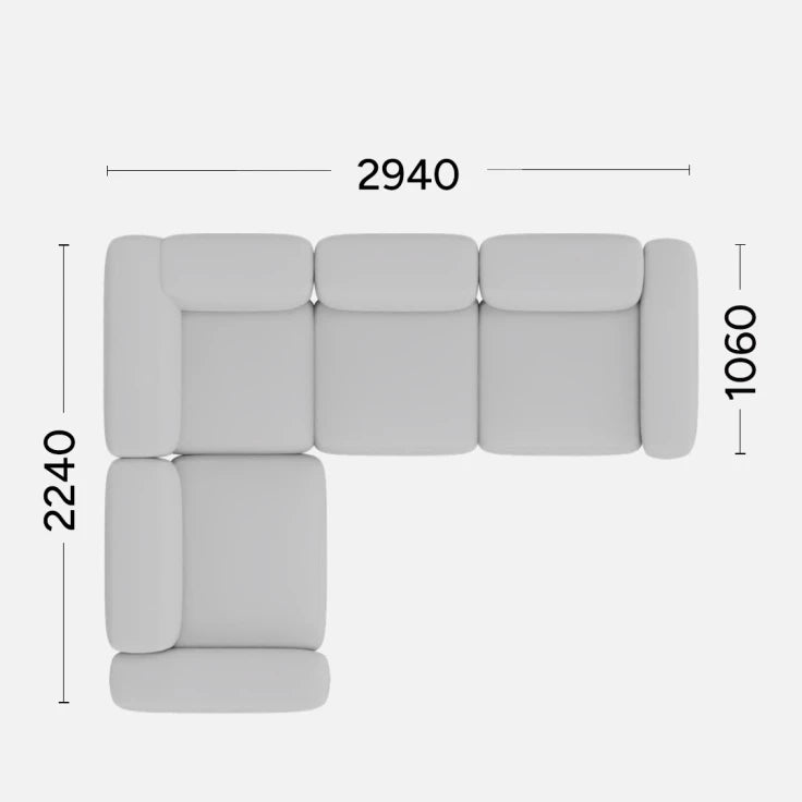 Personalizovaný ľavostranný rohový gauč BABBLE