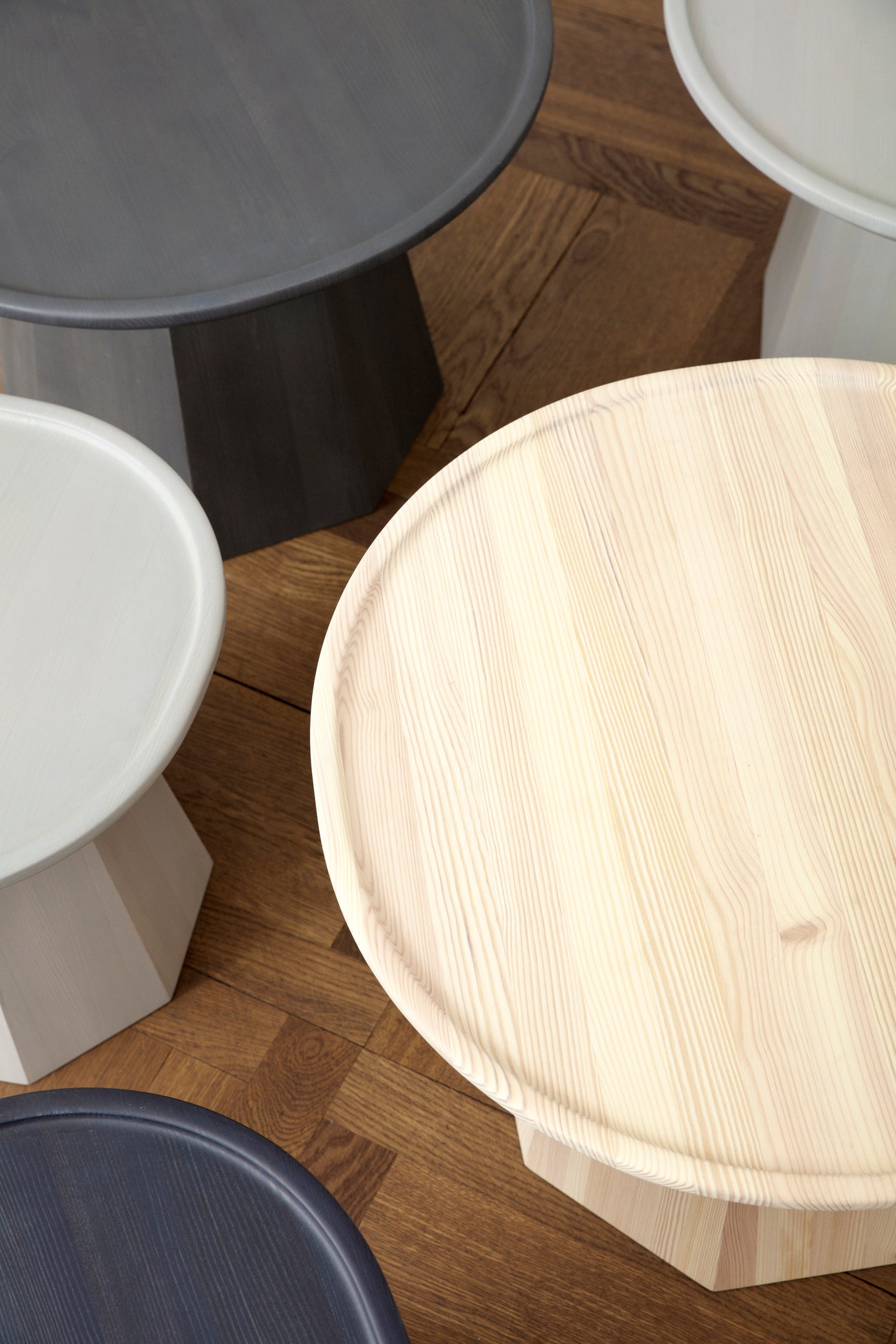 Pine navy blue coffee table