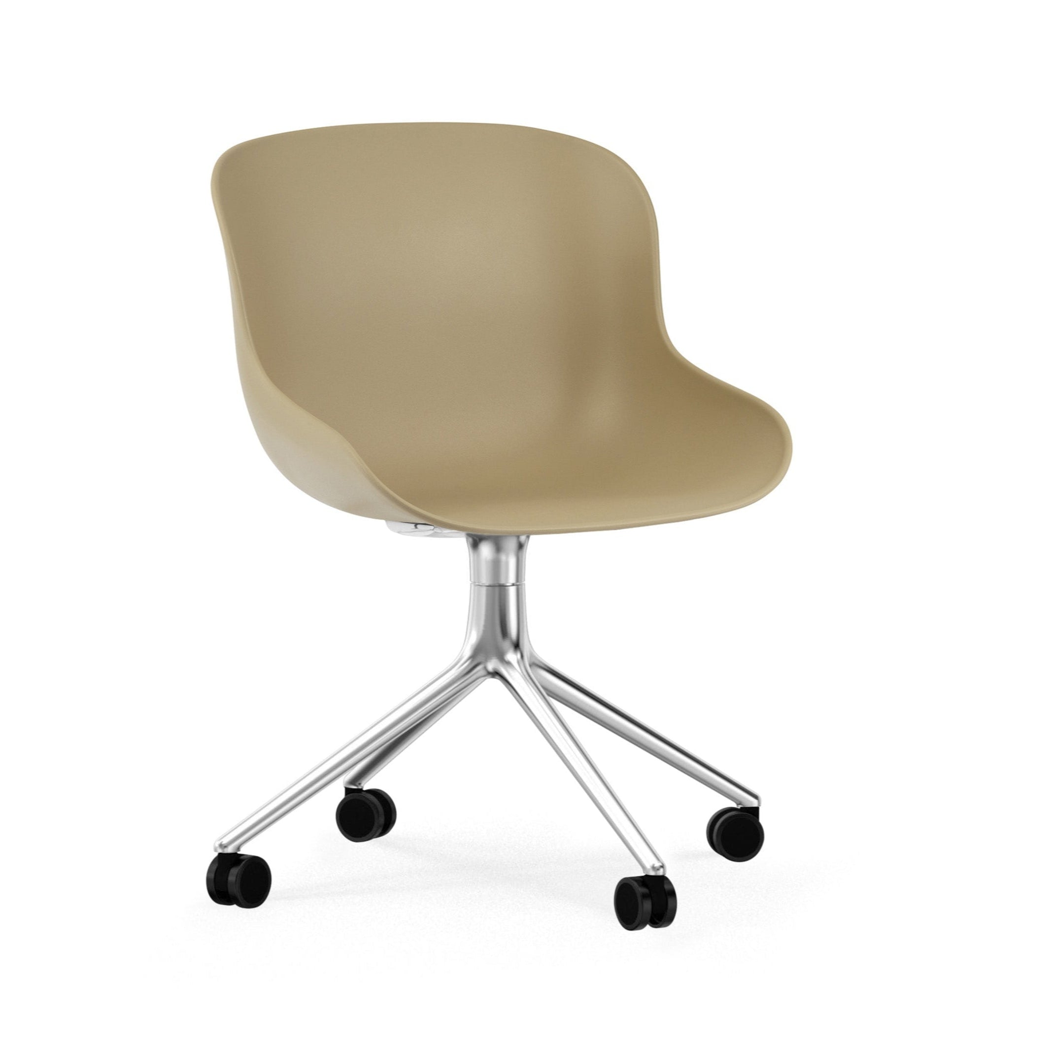 Kancelárske kreslo HYG 4W piesková s hliníkovým podstavcom