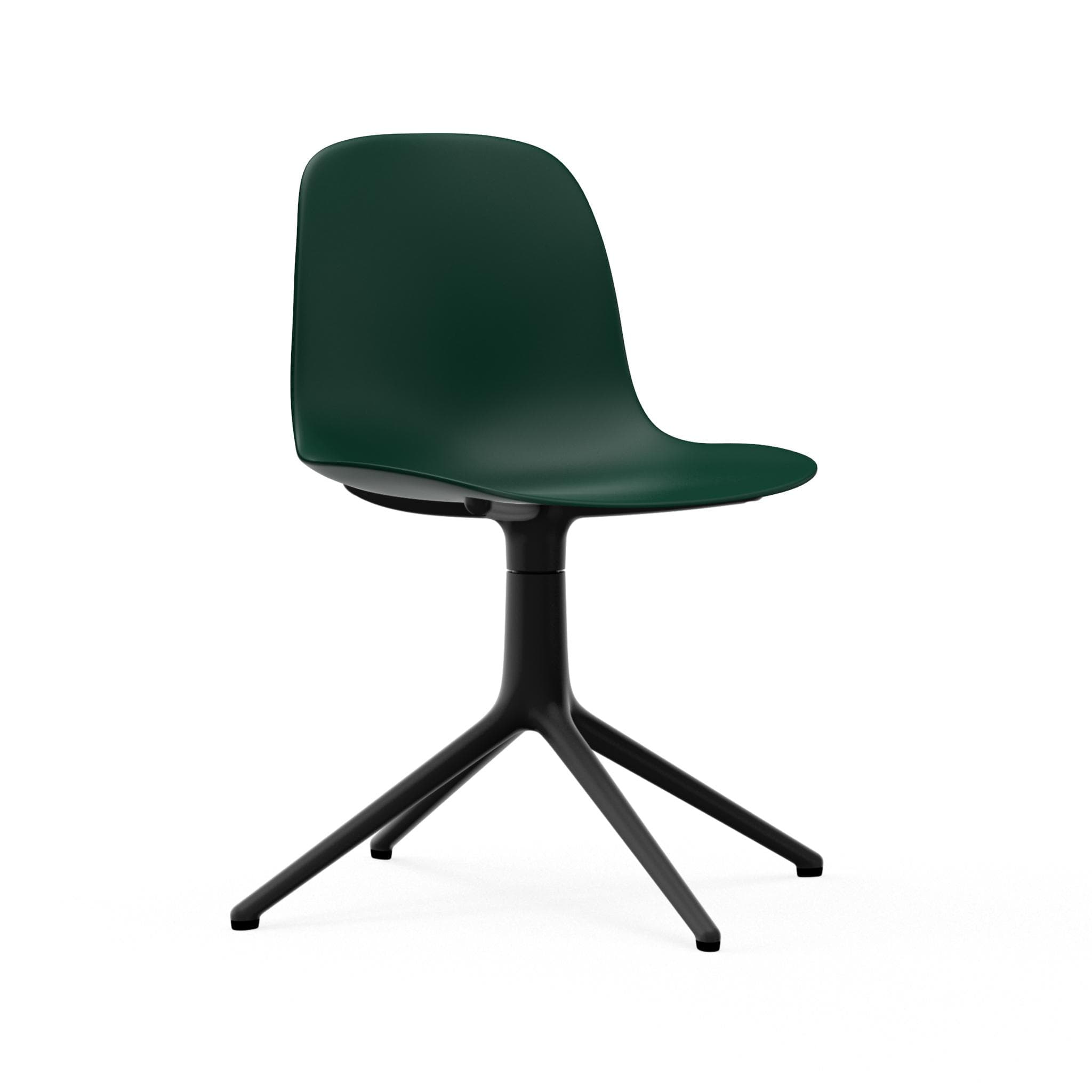 4L green office chair with a black base