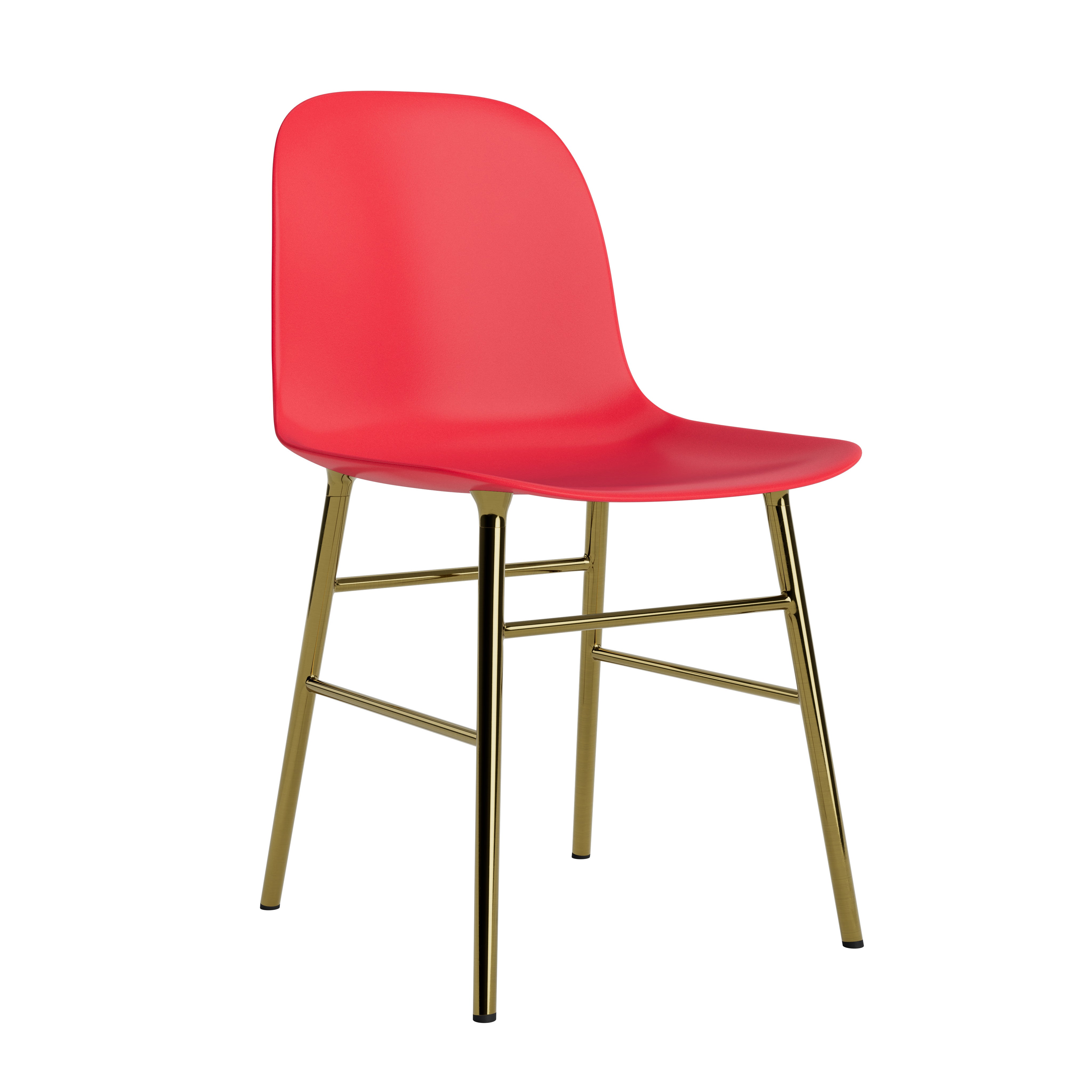 Red chair with a golden base