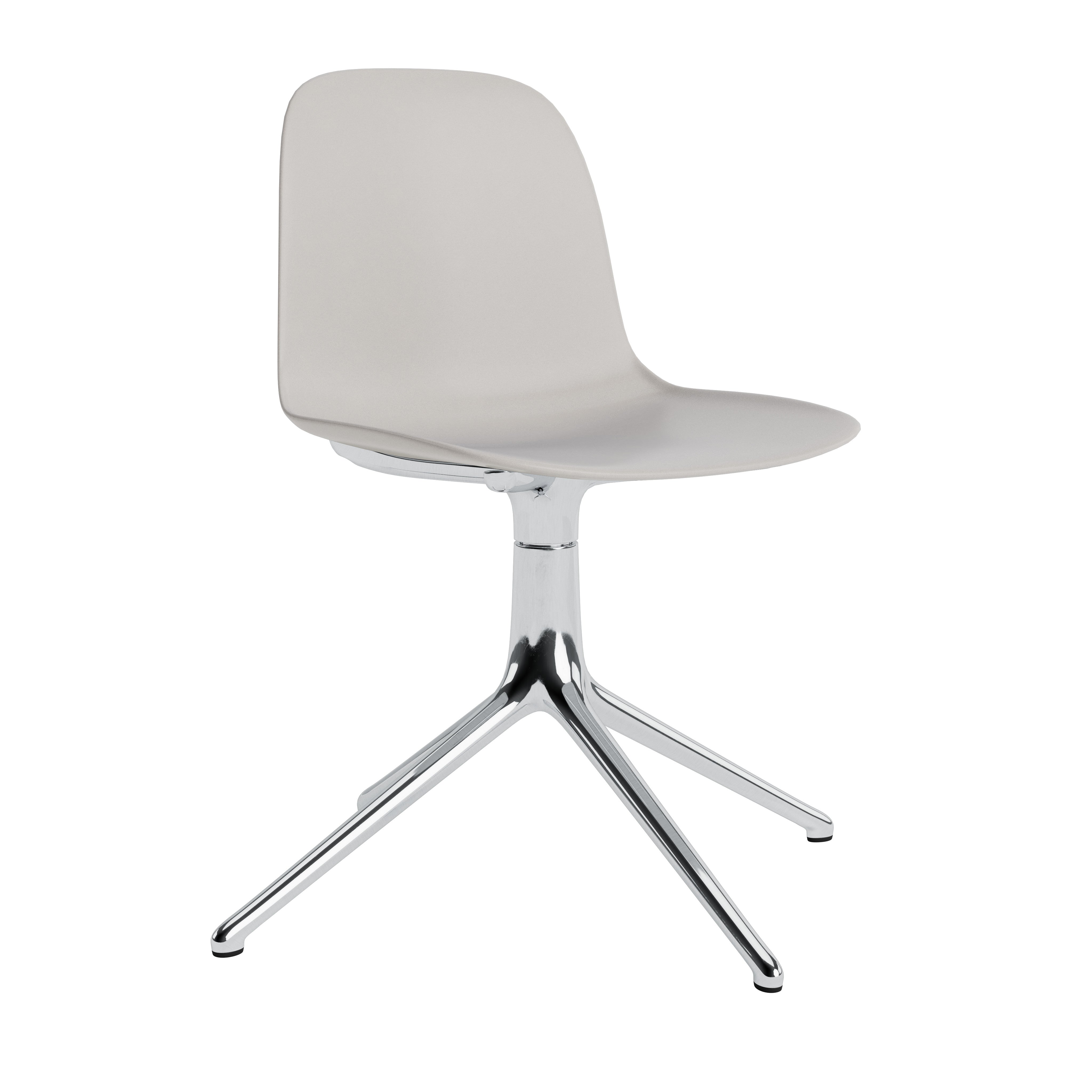 Office chair 4l warm gray with an aluminum base