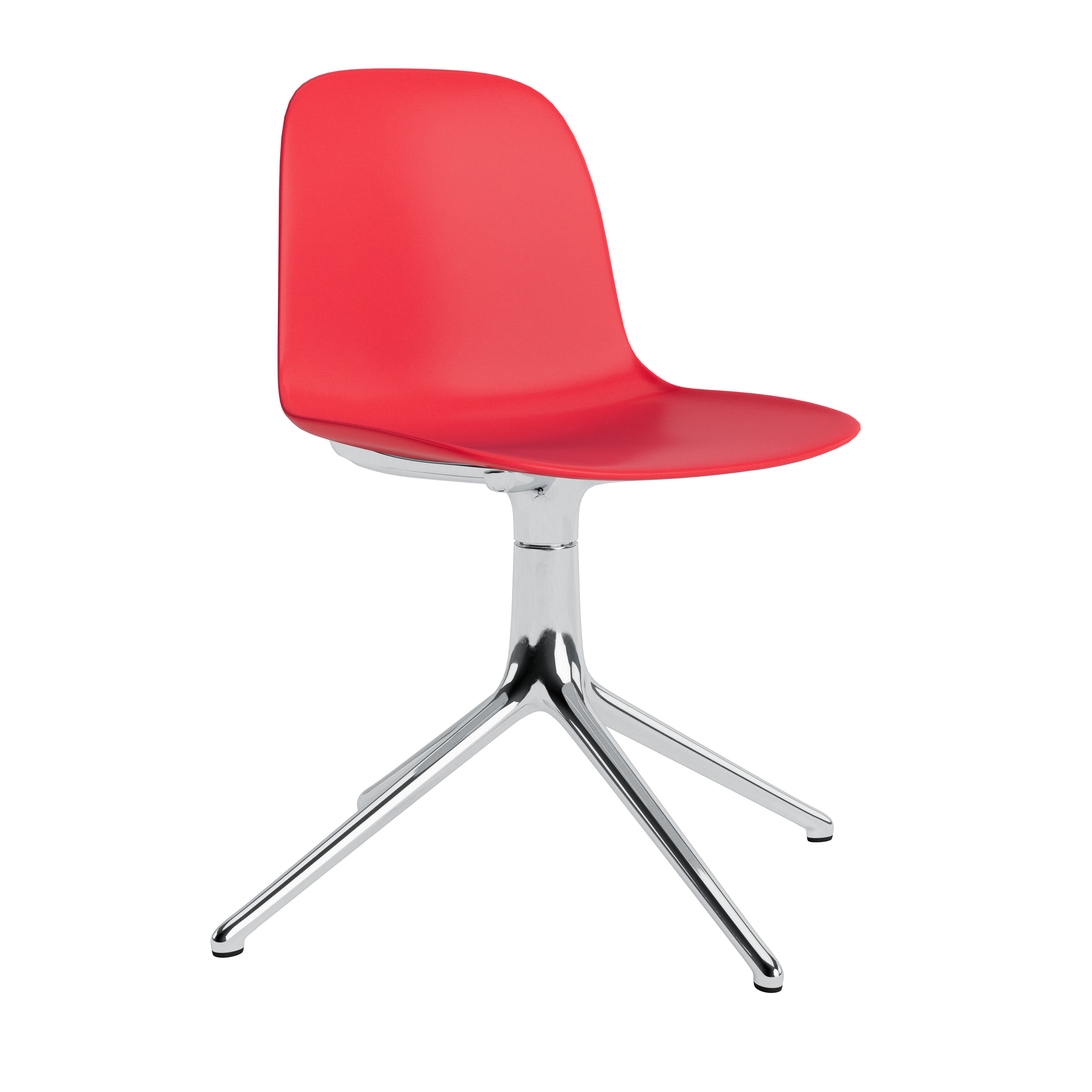 4l red office chair with an aluminum base