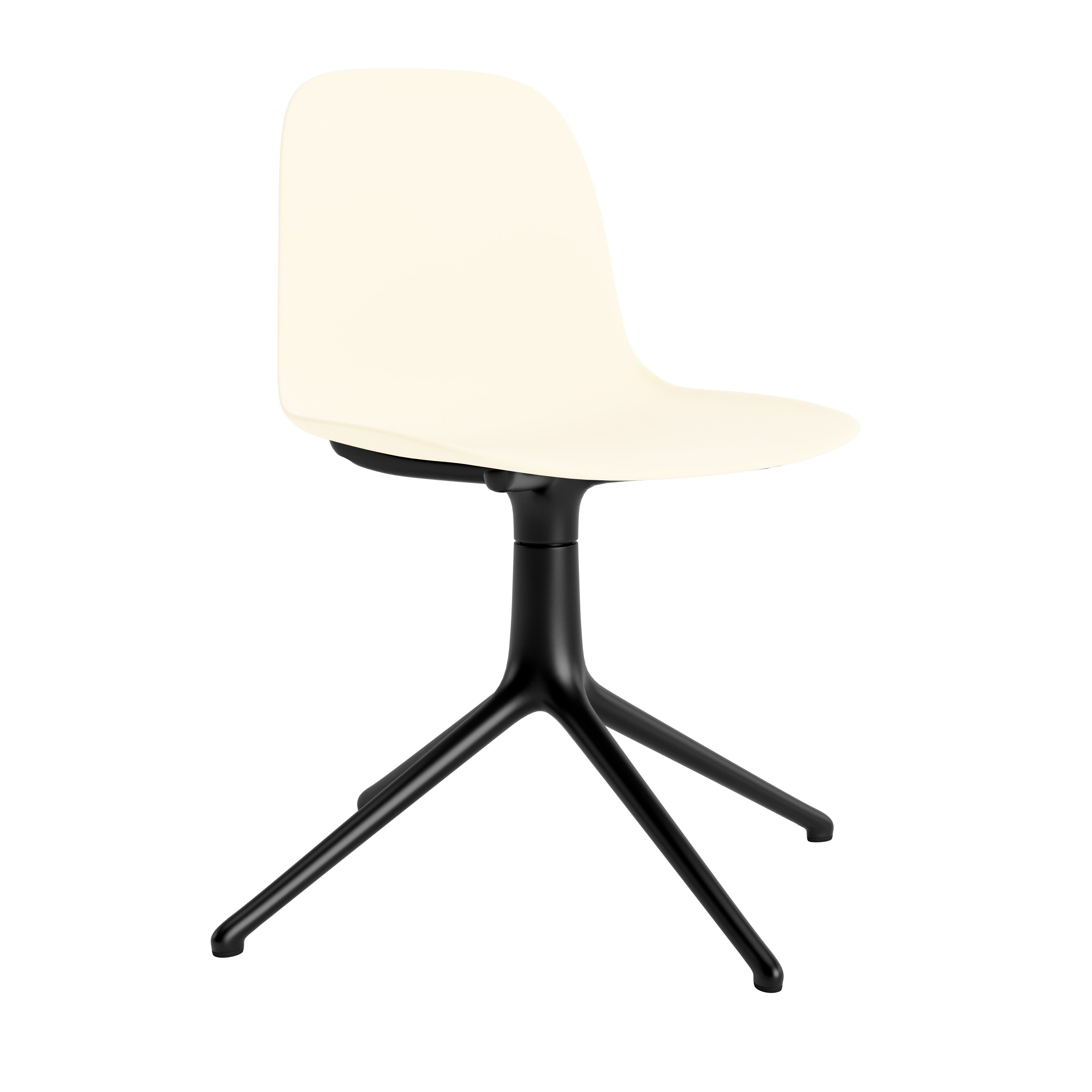 Kancelárske kreslo FORM 4L krémové s čiernym podstavcom