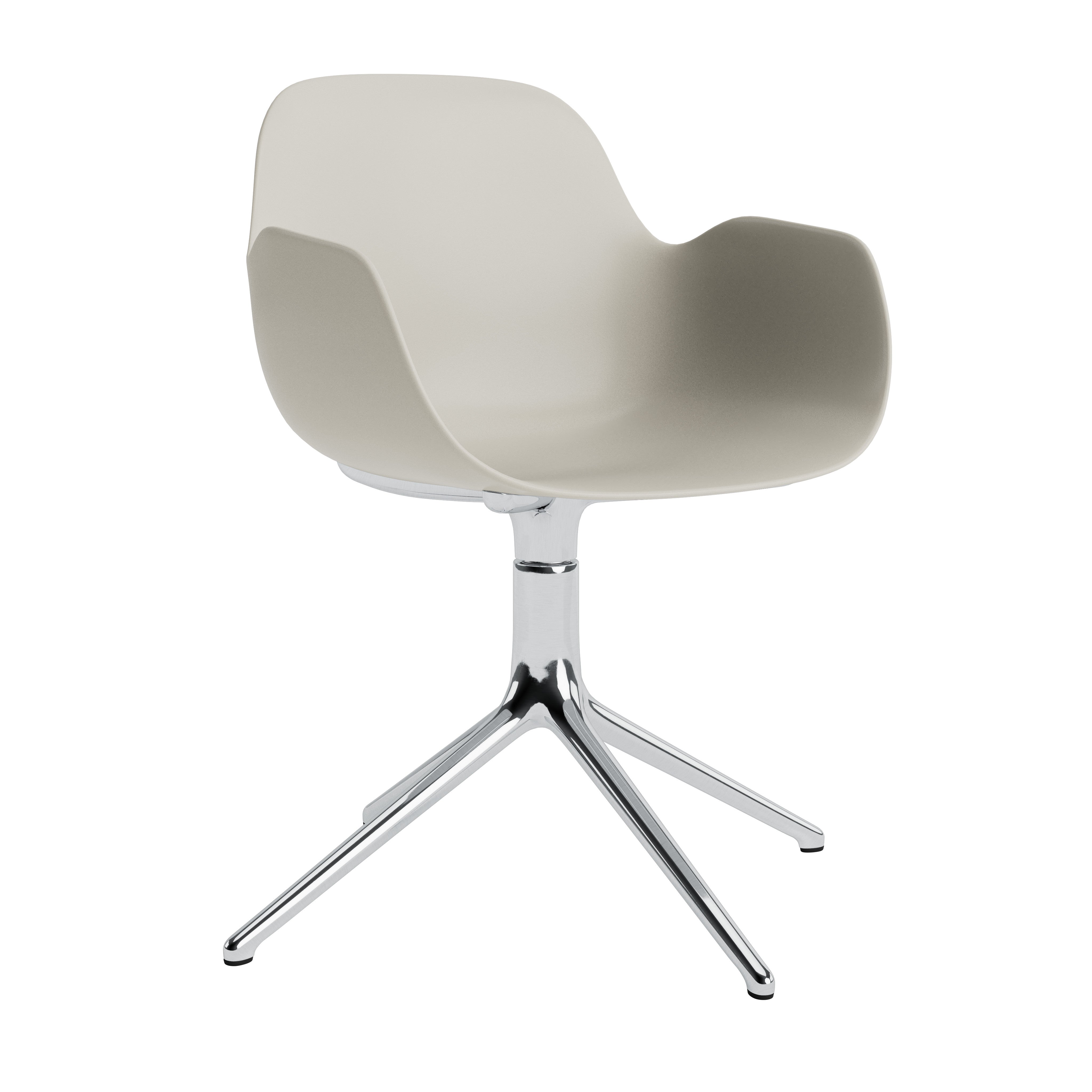 Kancelárske kreslo s opierkami FORM 4L svetlosivé s hliníkovým podstavcom