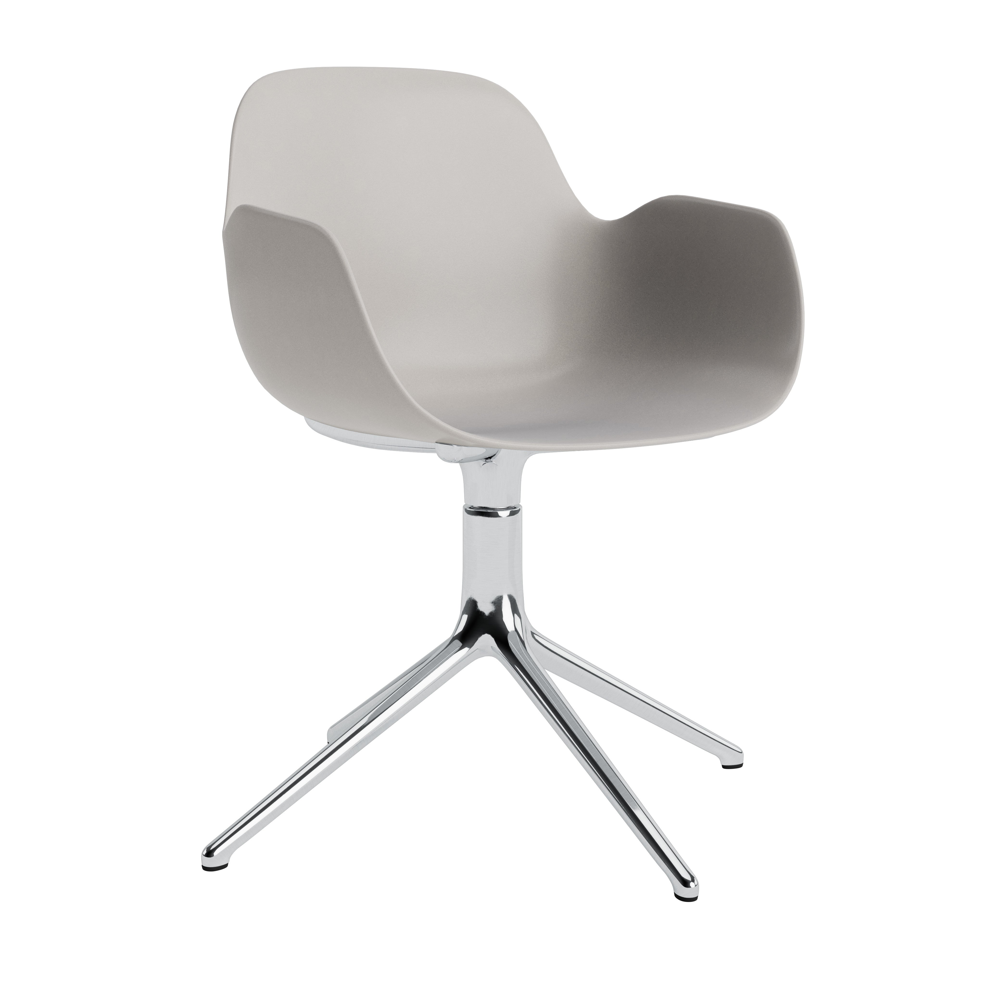 Office chair with armrests 4L Formy Gray with an aluminum base
