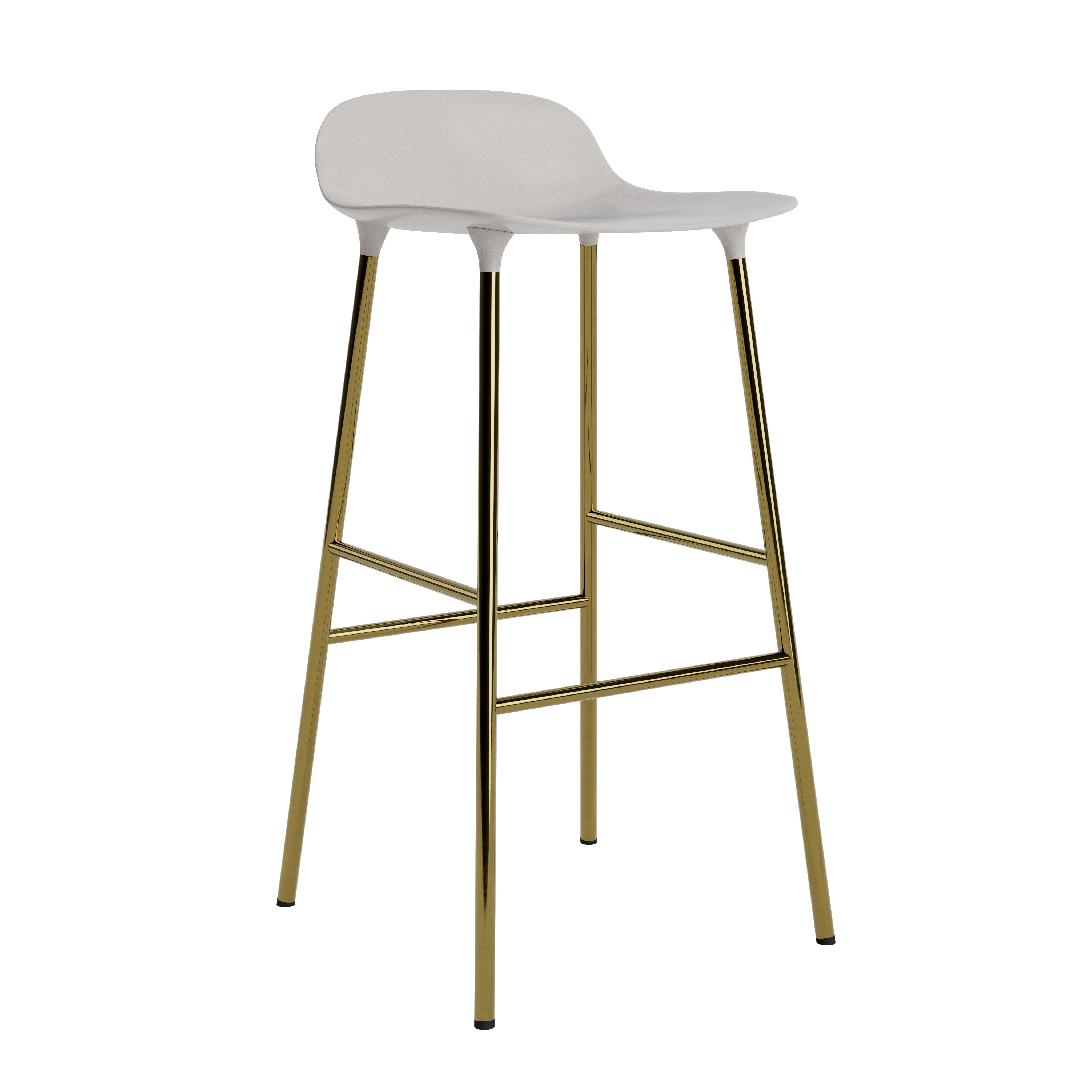 Hocker forms warm gray with a golden base