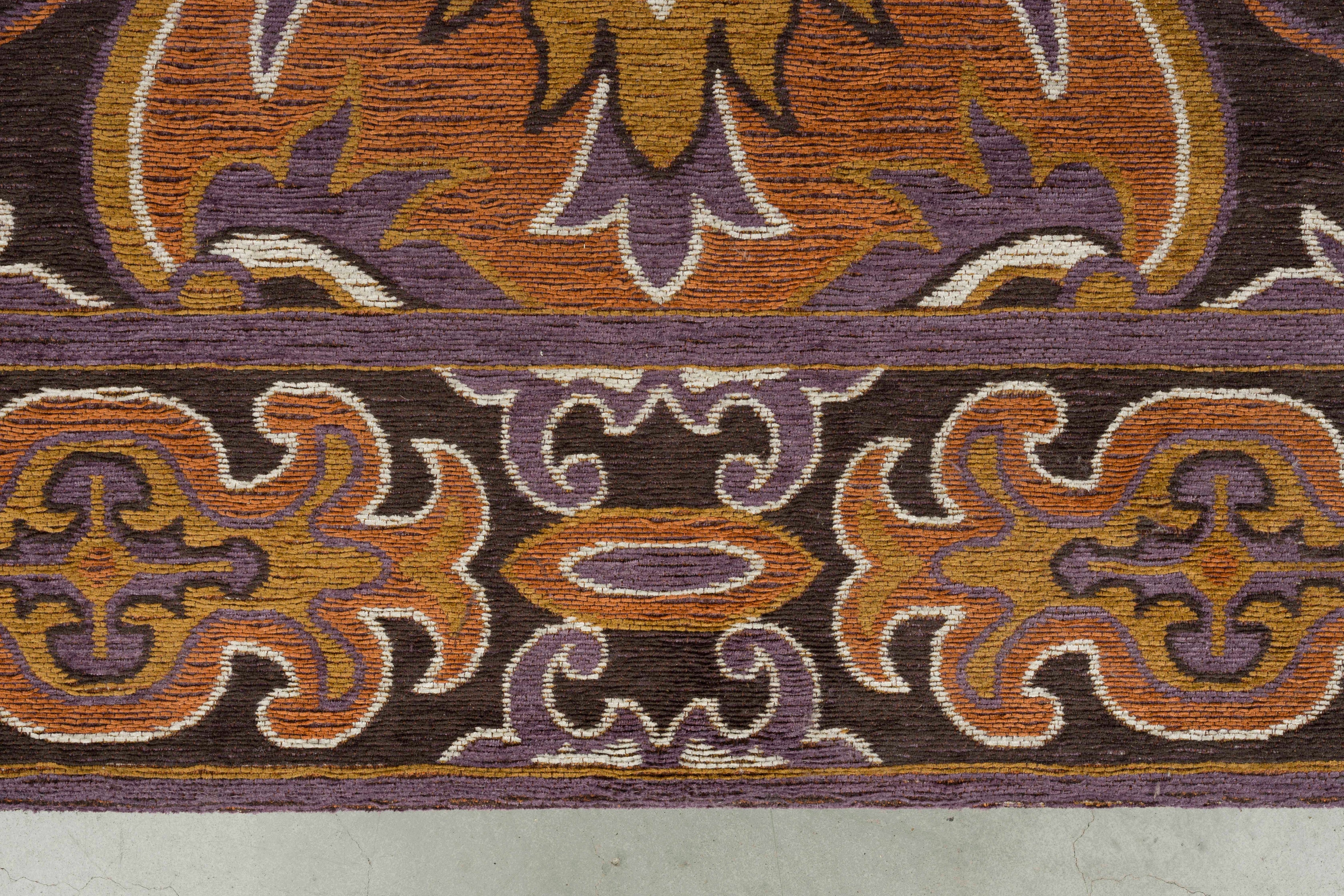 Koberec BASHMIRA oranžový s hnedým