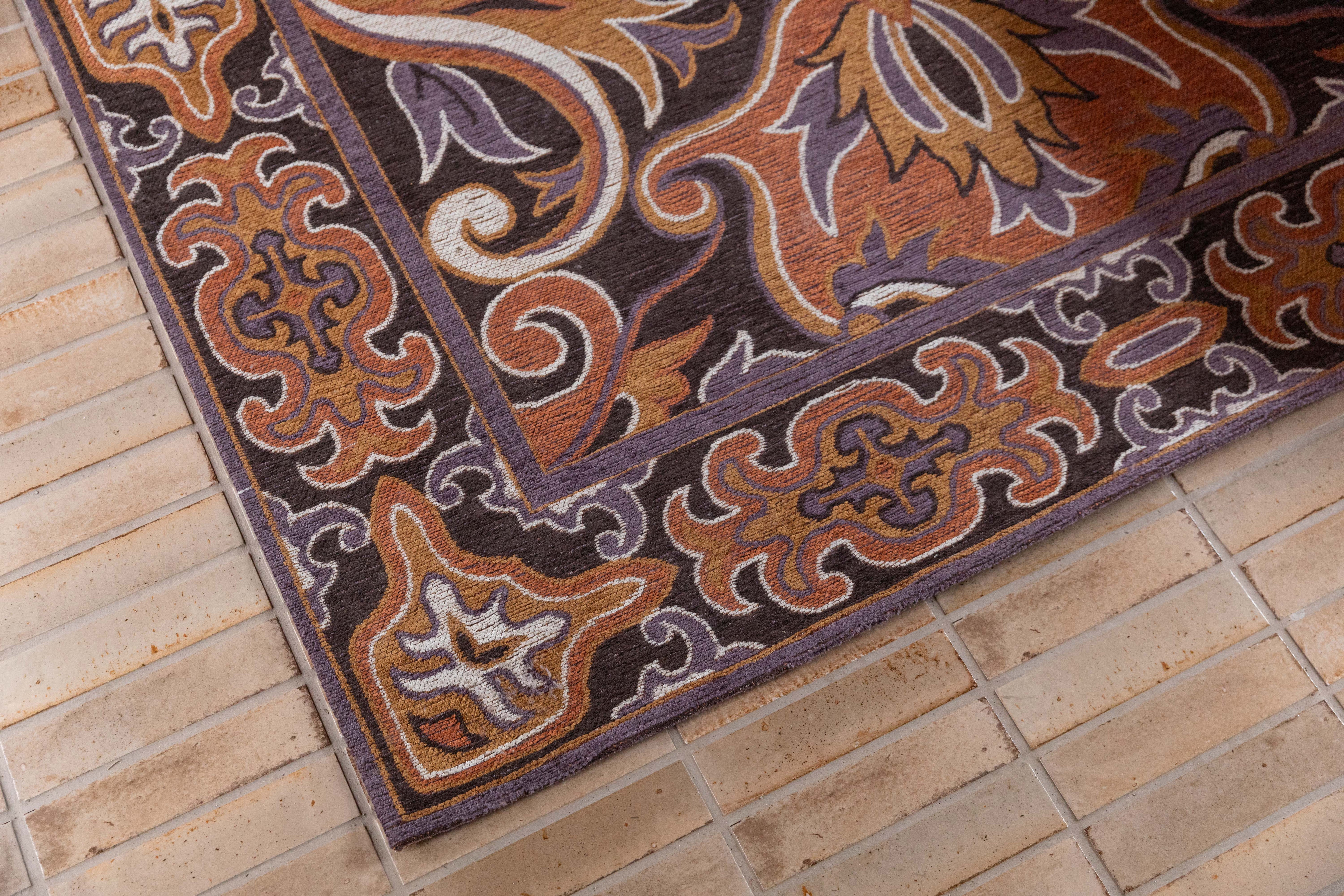 Koberec BASHMIRA oranžový s hnedým