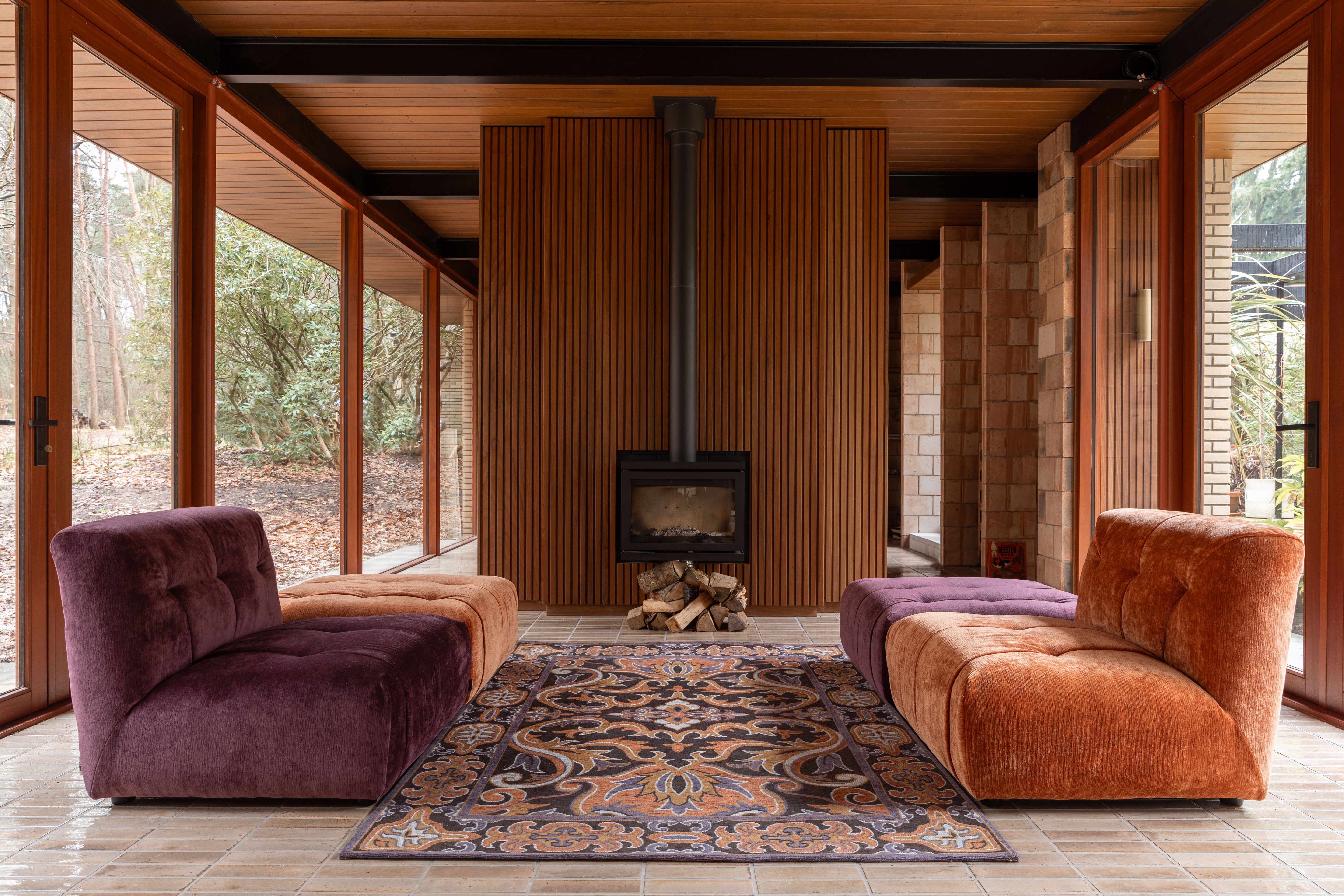 Koberec BASHMIRA oranžový s hnedým