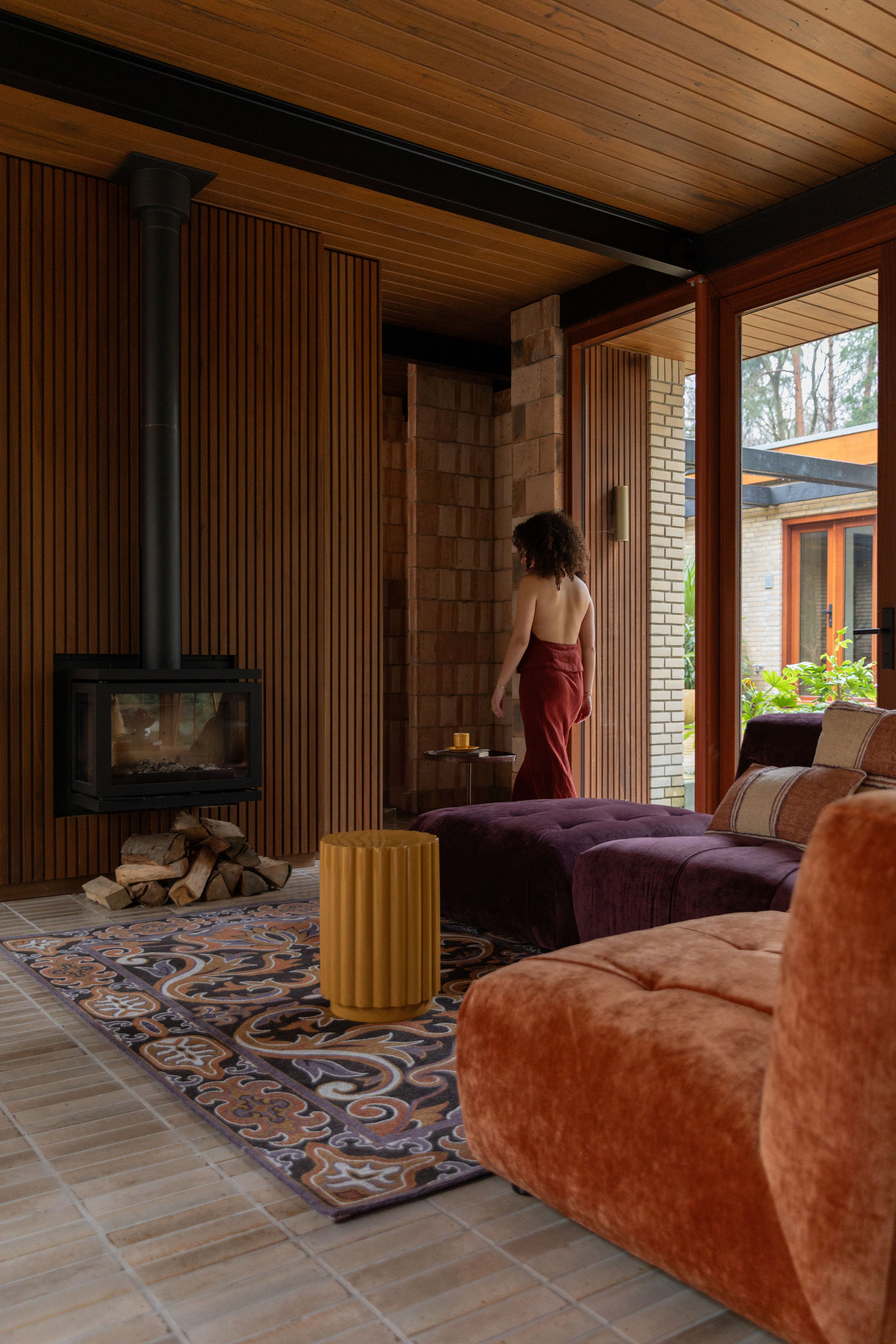 Koberec BASHMIRA oranžový s hnedým