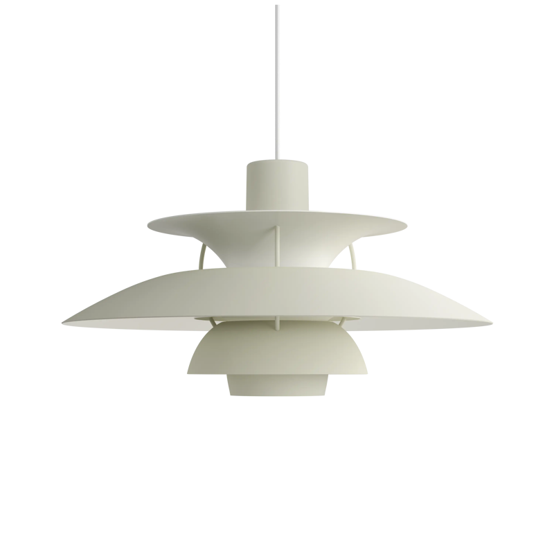 Závesná lampa PH 5 monochromatický bledý odtieň cínu