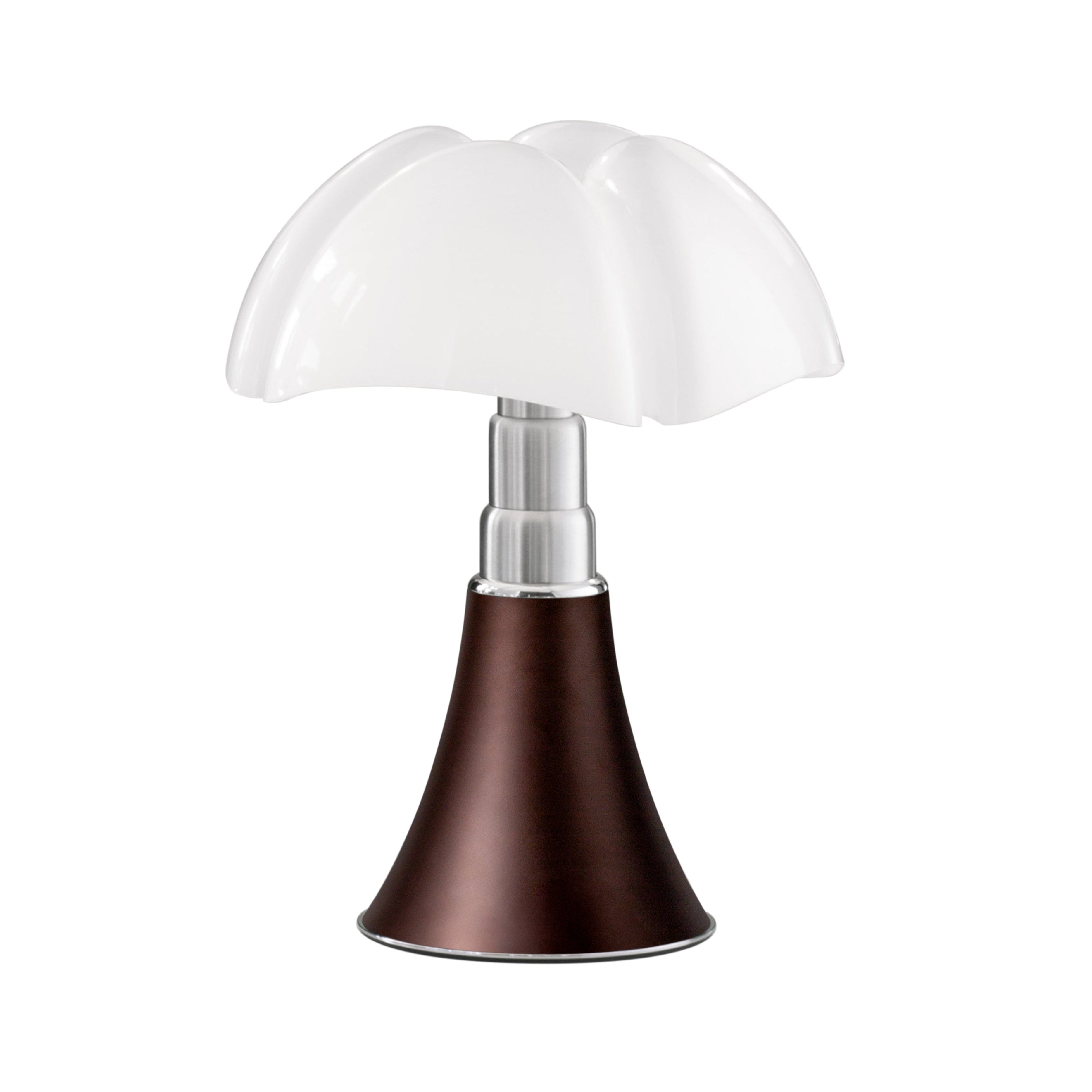 MINIPIPISTRELLO Table Lamp with Opal Shade and Brown Matte Base