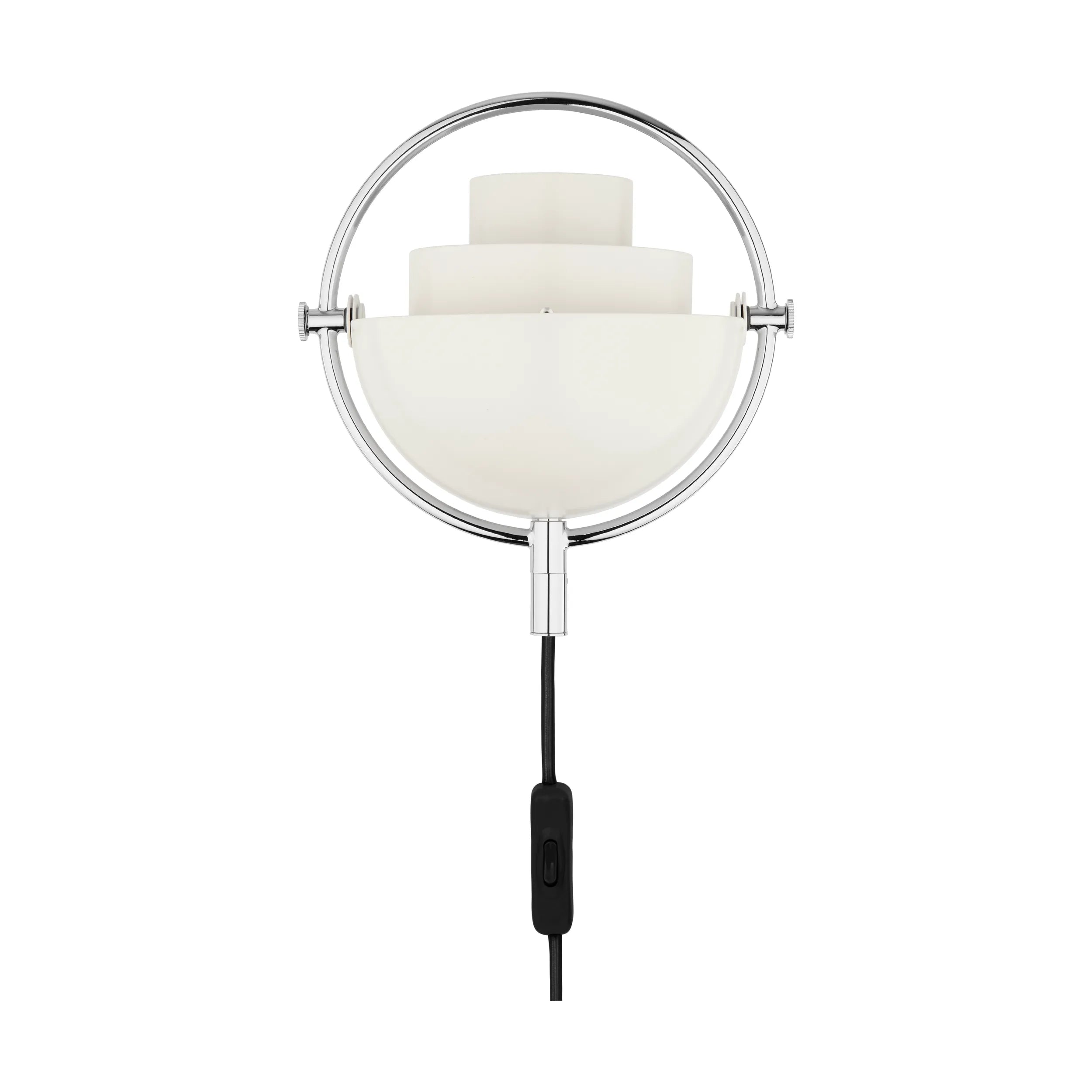Nástenná lampa MULTI-LITE biela s chrómovým podstavcom