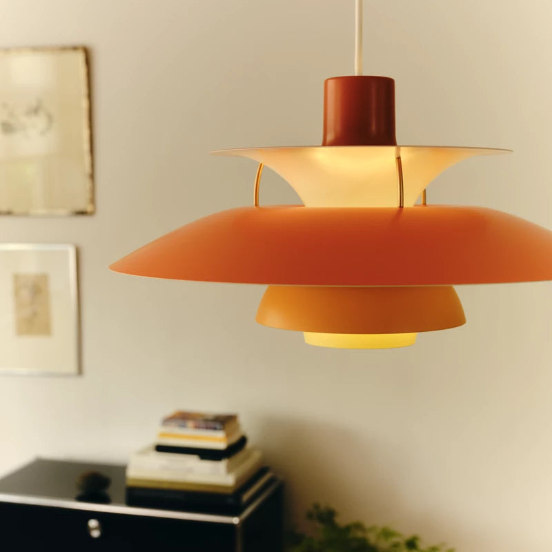 Závesná lampa PH 5 odtiene oranžovej