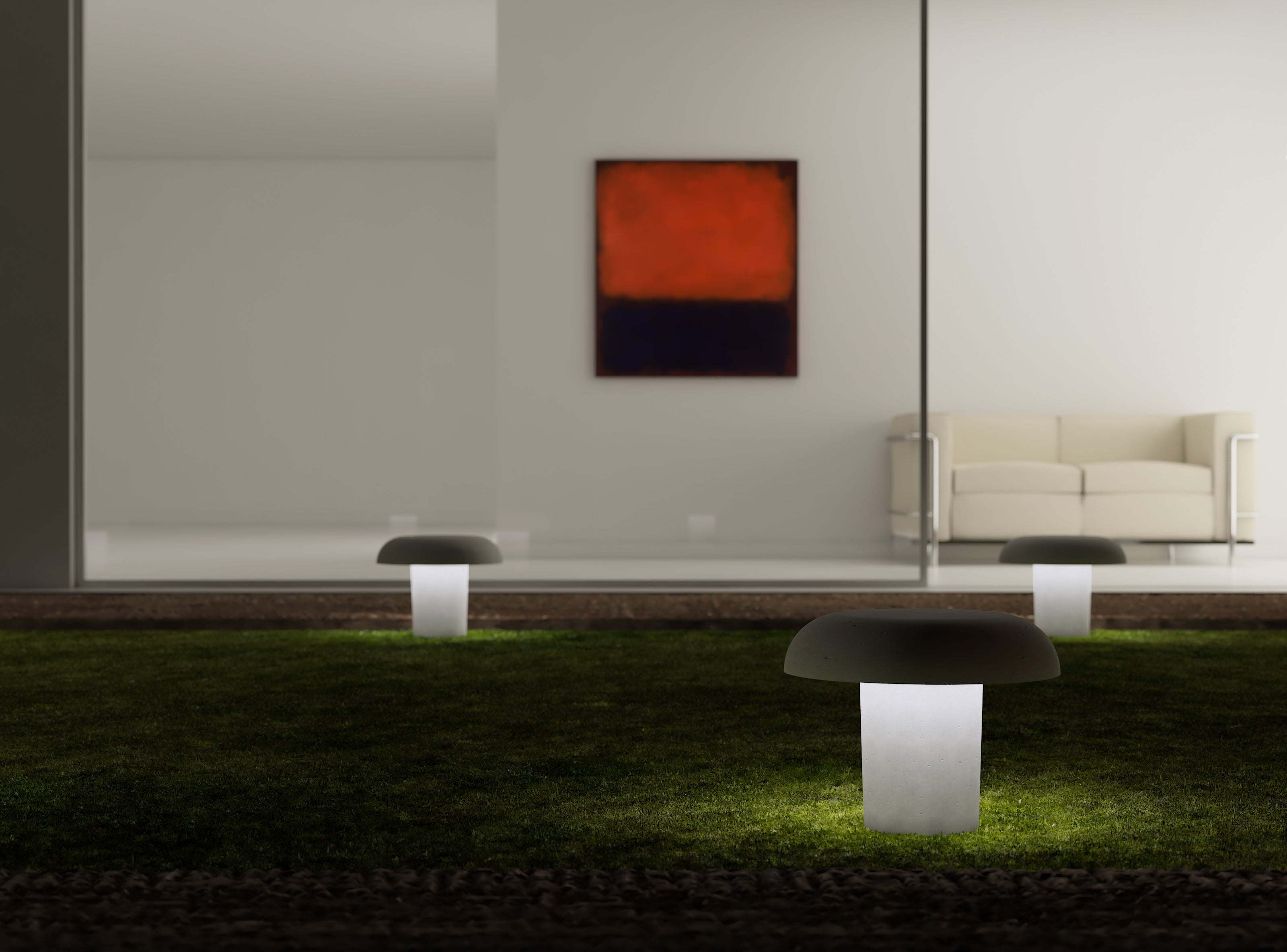 AMANITA outdoor lamp in gray concrete