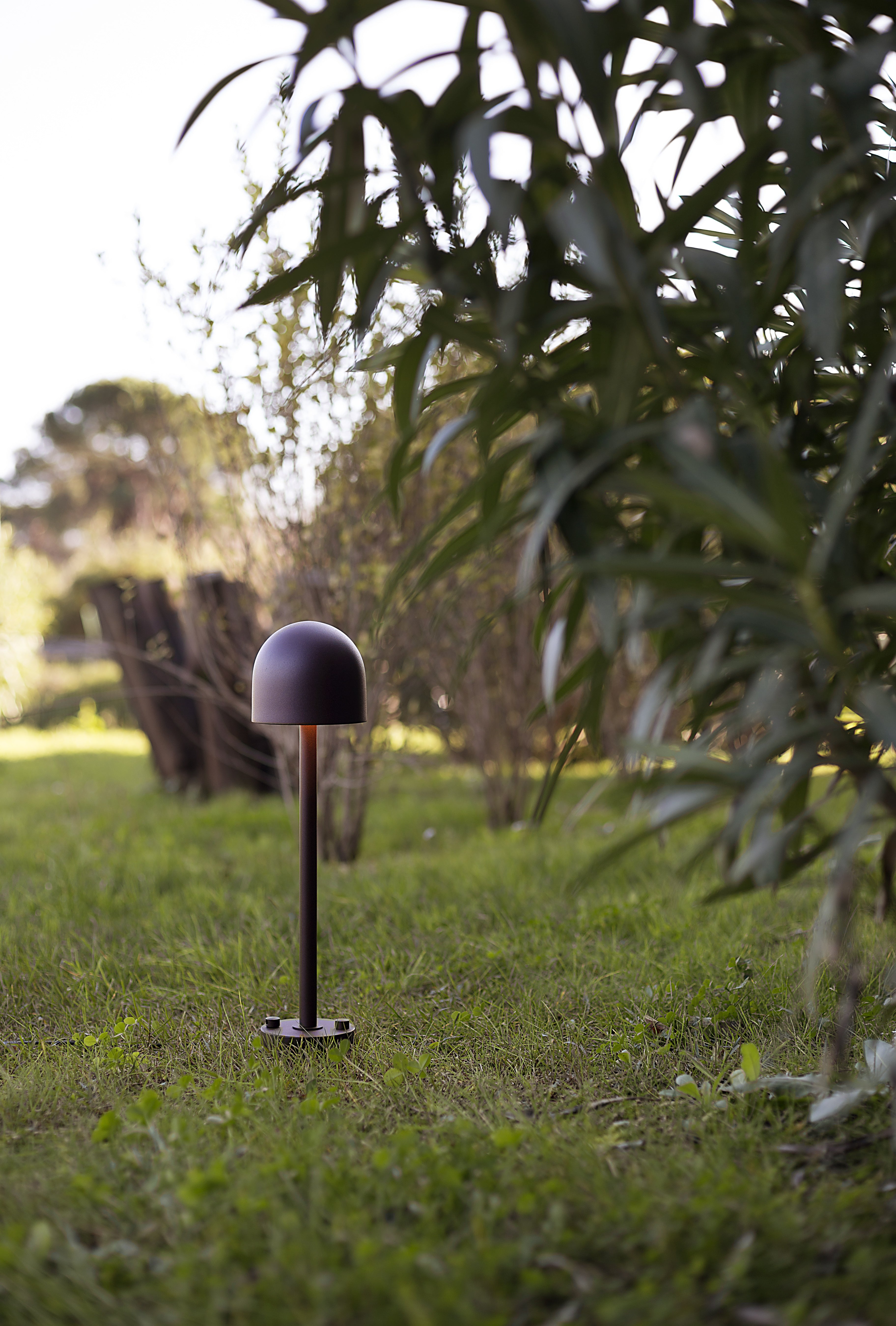 Záhradná podlahová lampa BOLETO hnedá
