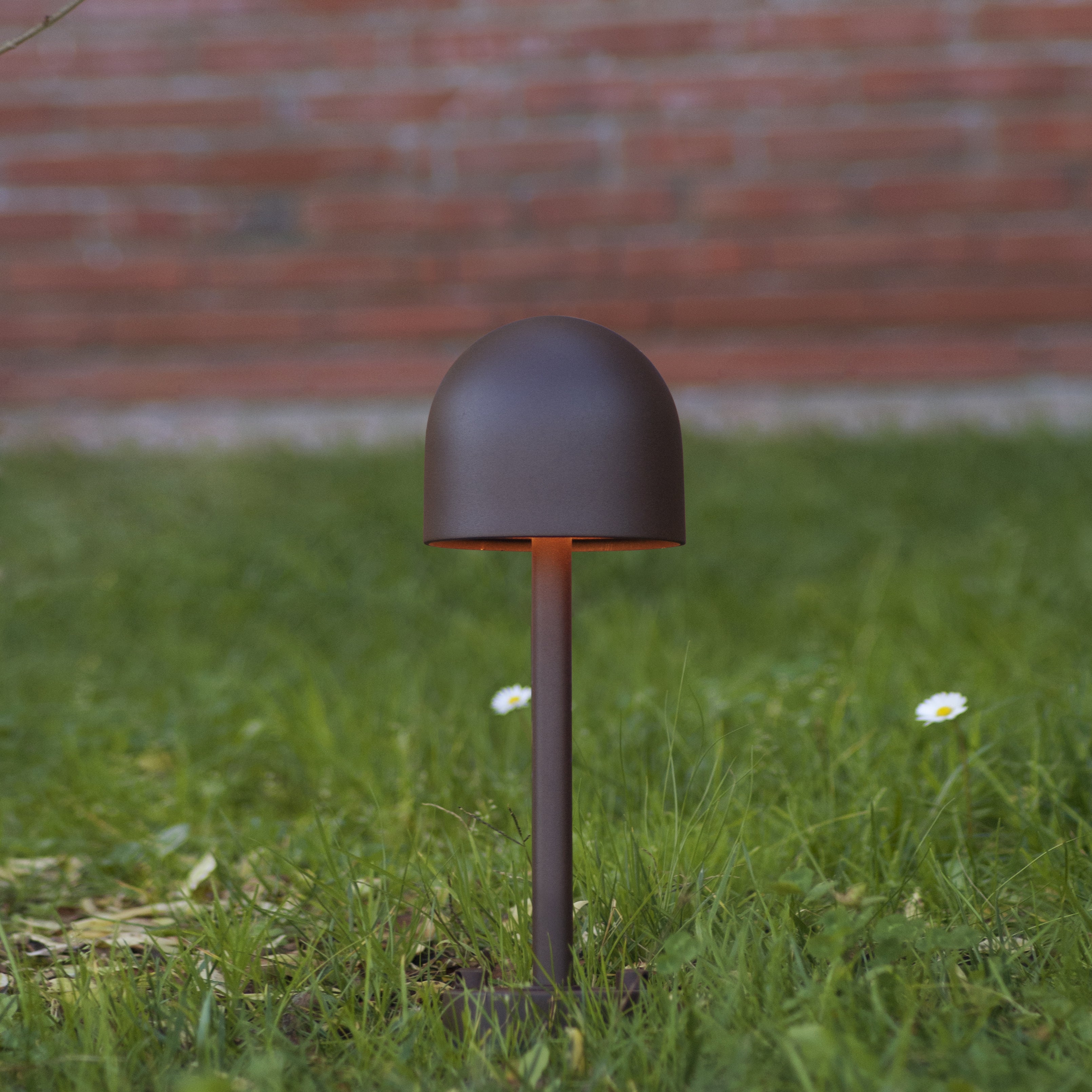 Záhradná podlahová lampa BOLETO hnedá
