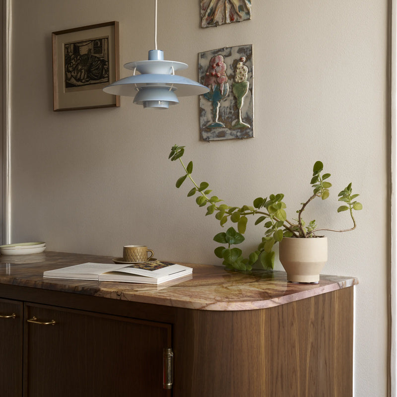 Závesná lampa PH 5 OPAL modrá
