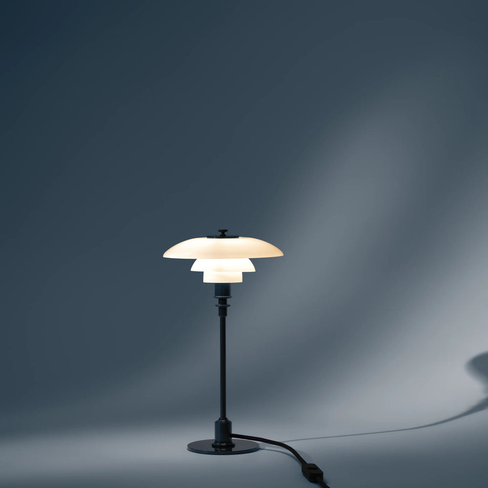 Lampa stołová PH 2/1 biela s granátovou základňou