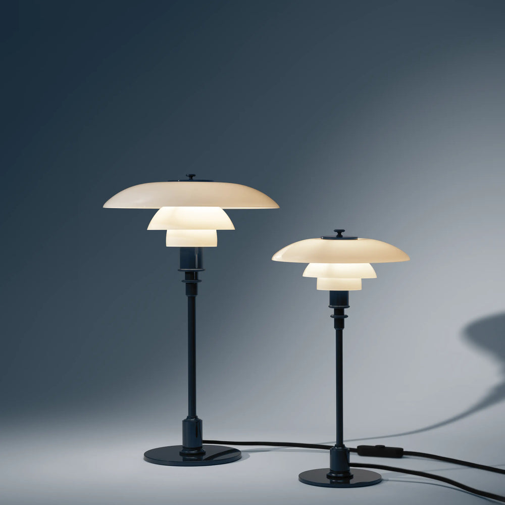 Lampa stołová PH 2/1 biela s granátovou základňou