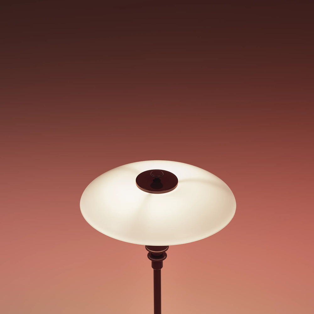 Lampa stolná PH 2/1 biela s bordovou základňou