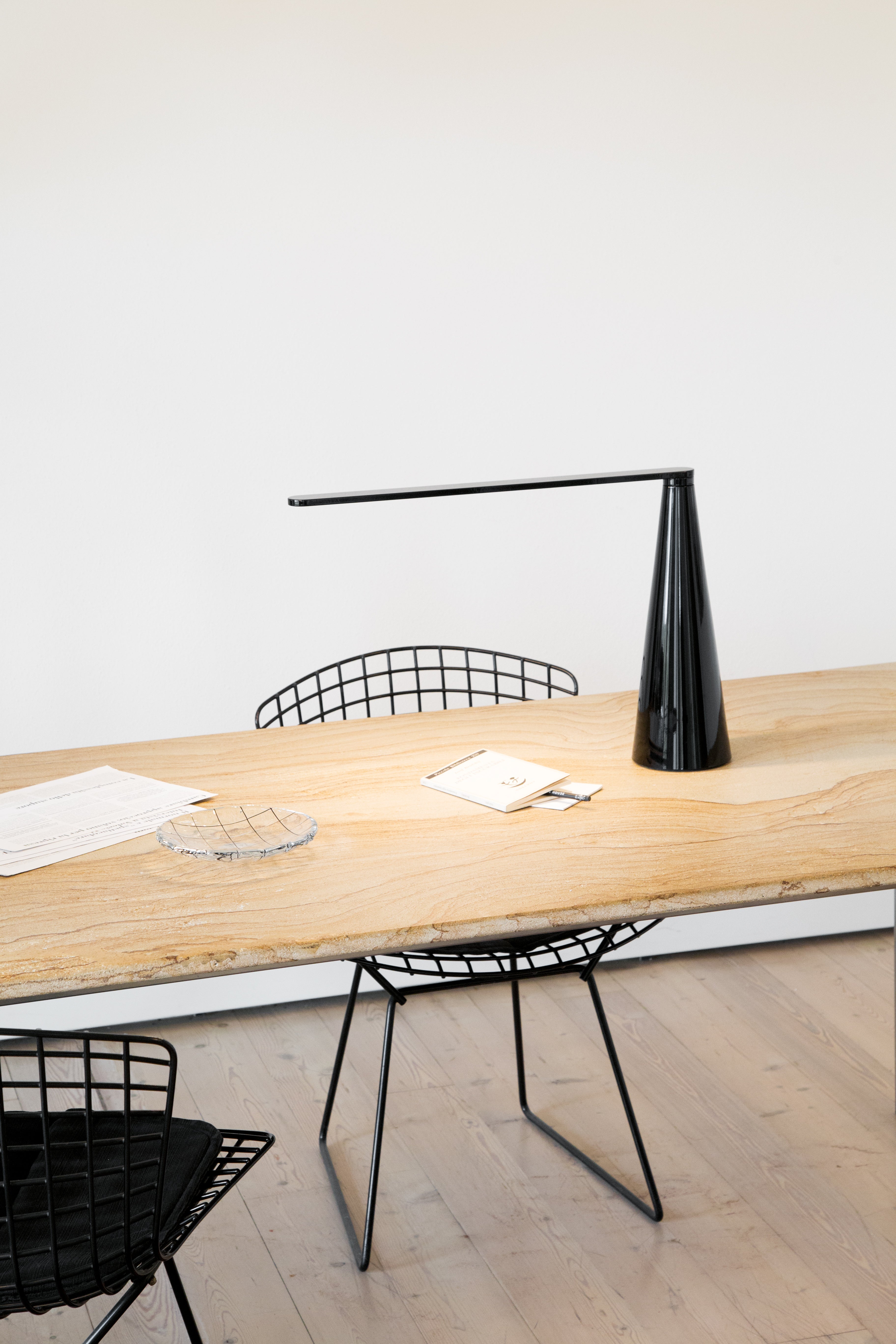 Lampa stolná ELICA lesklá čierna