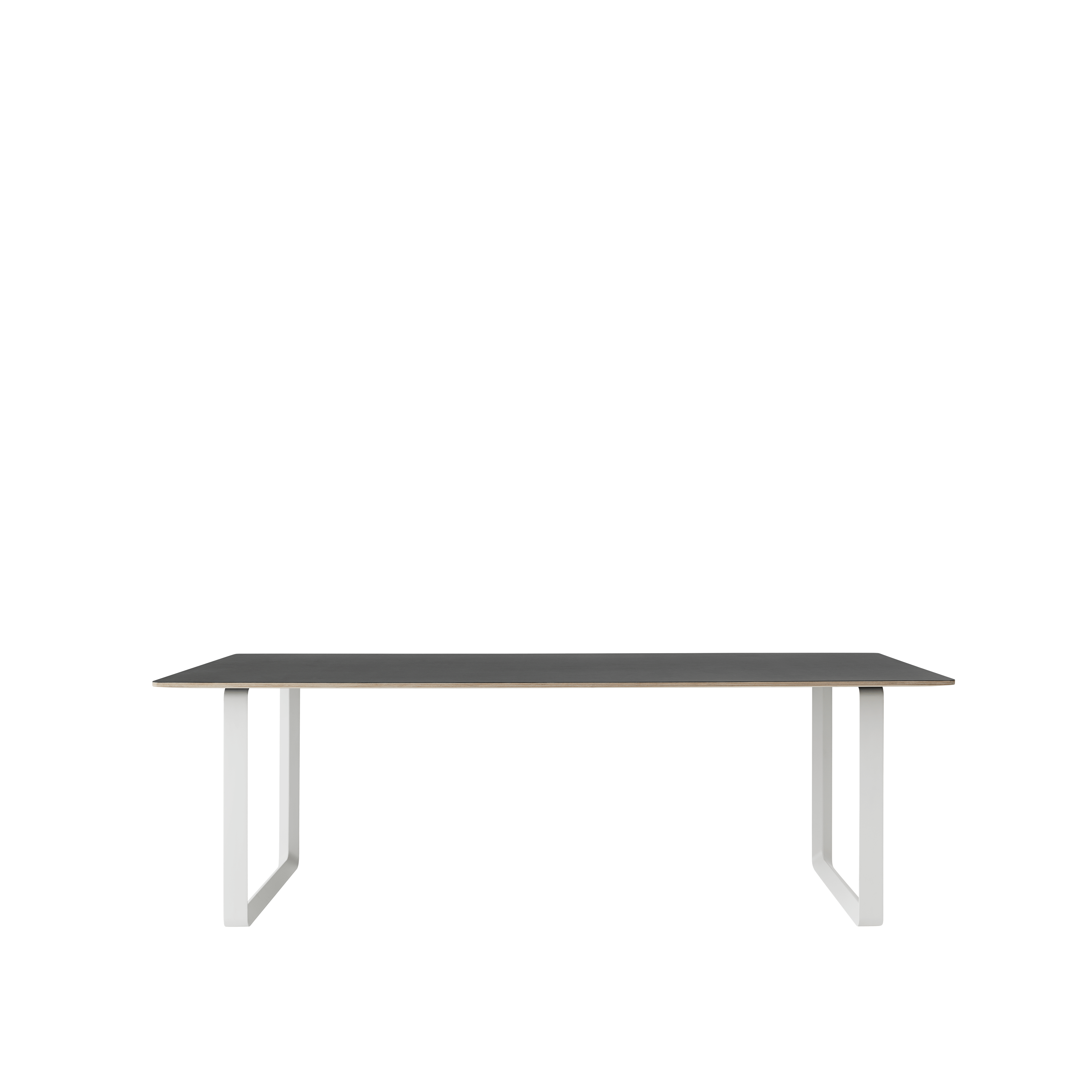70/70 Black Table with White Base
