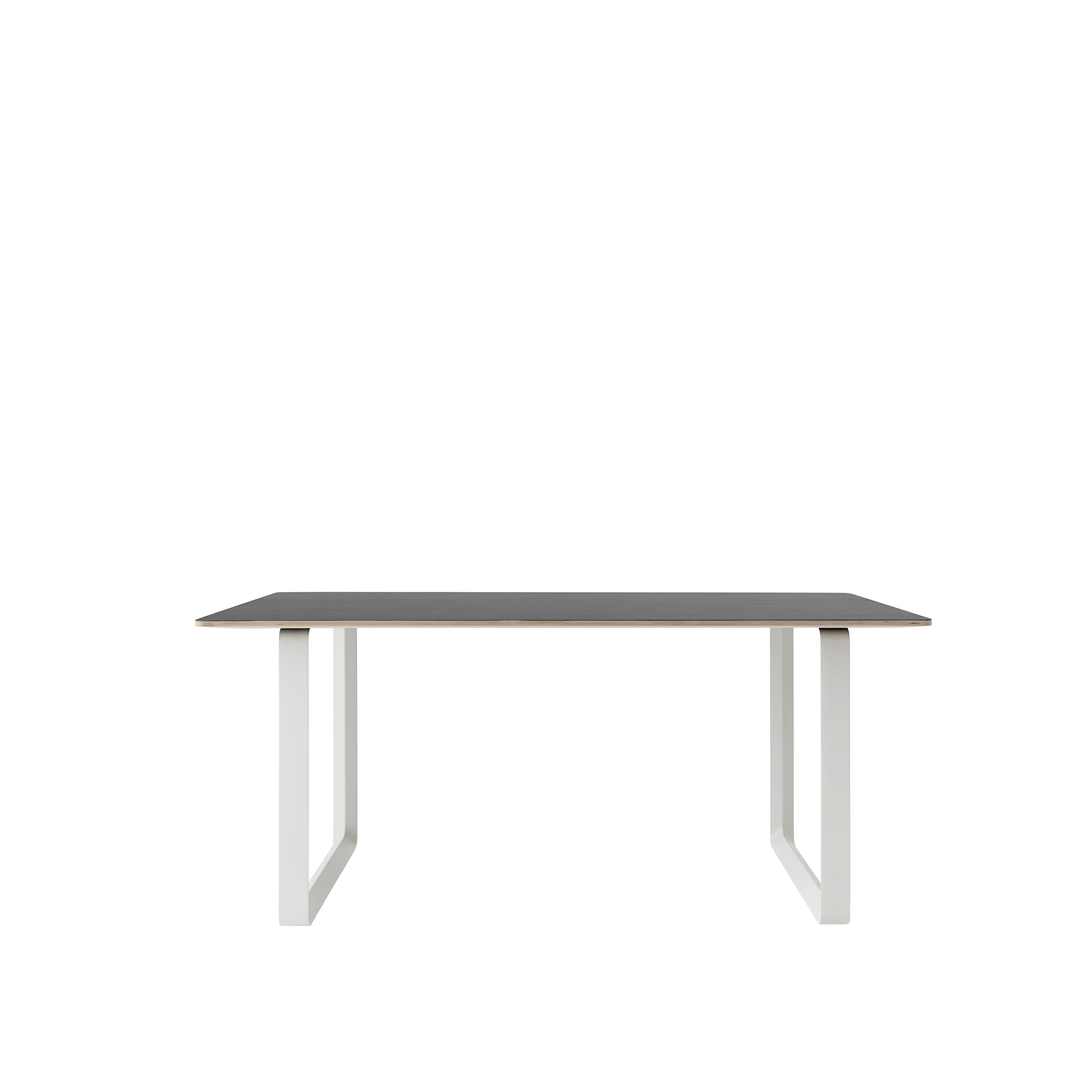 70/70 Black Table with White Base