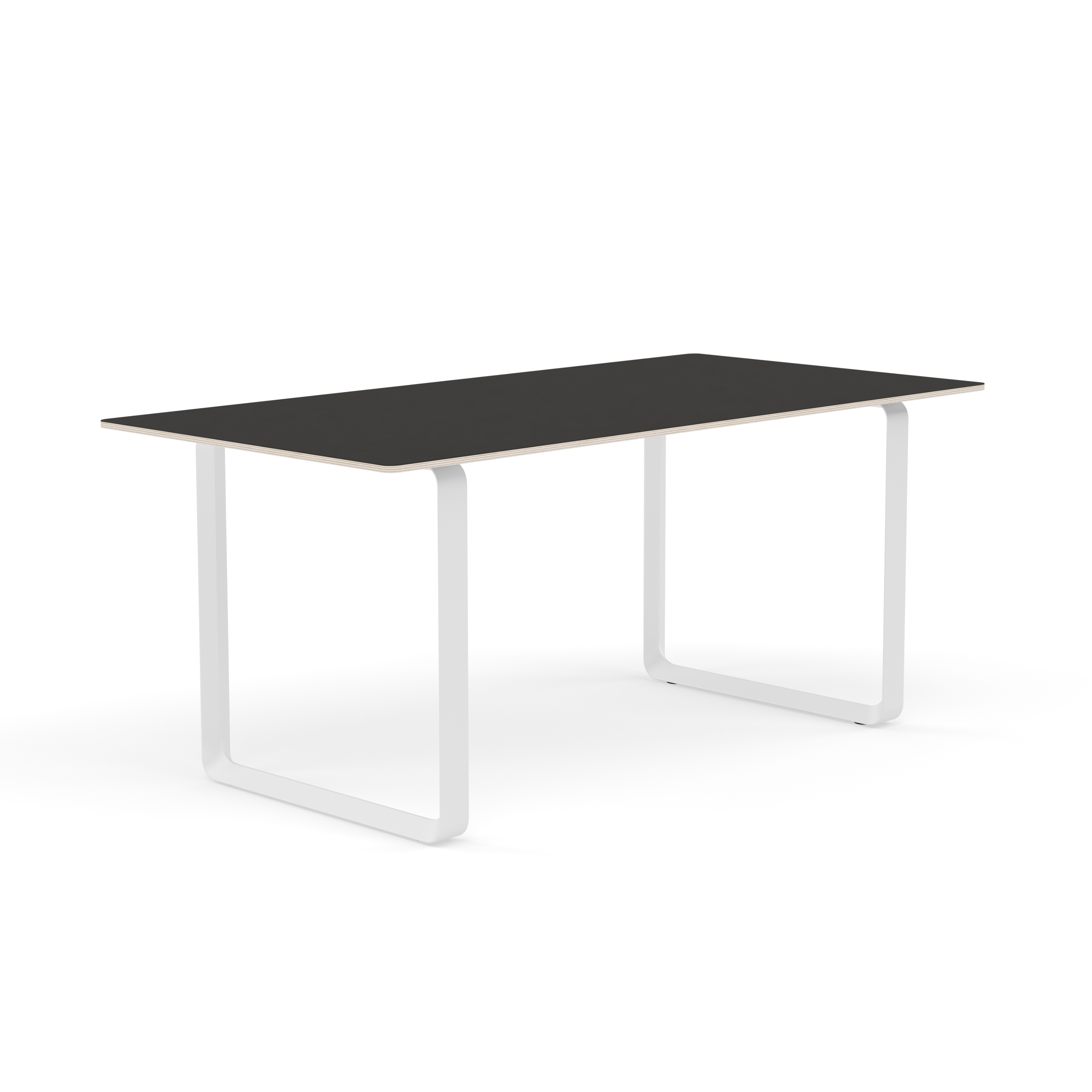 70/70 Black Table with White Base