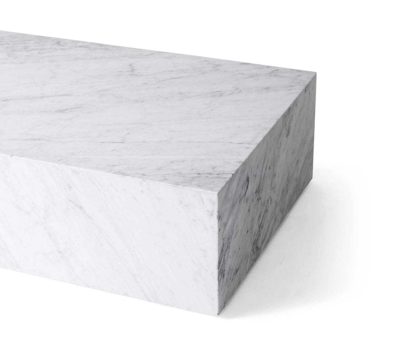 PLINTH Coffee Table White Marble