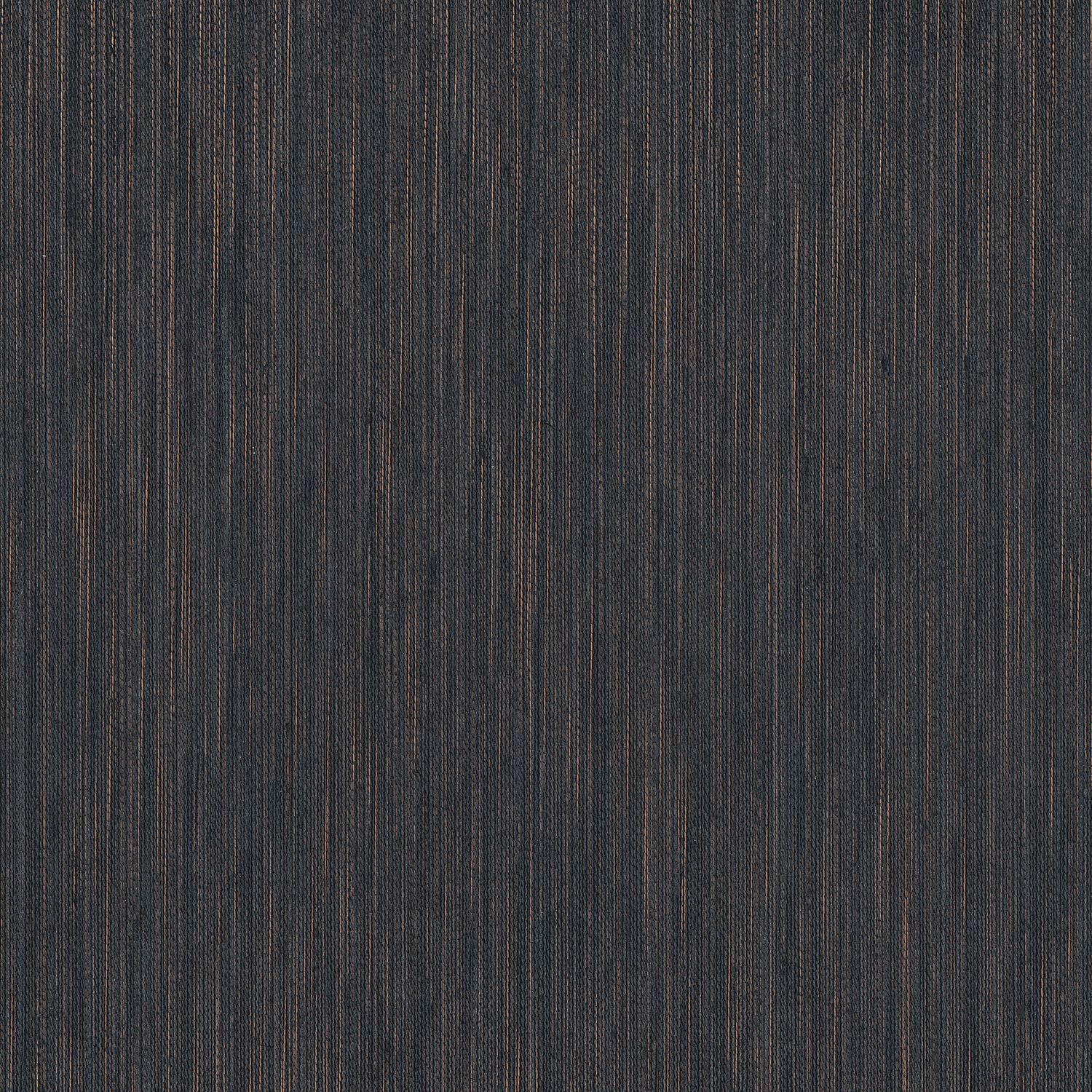 Textile wallpaper with structural vertical stripes JUSSIEU - BLUE COPPER navy blue with gold