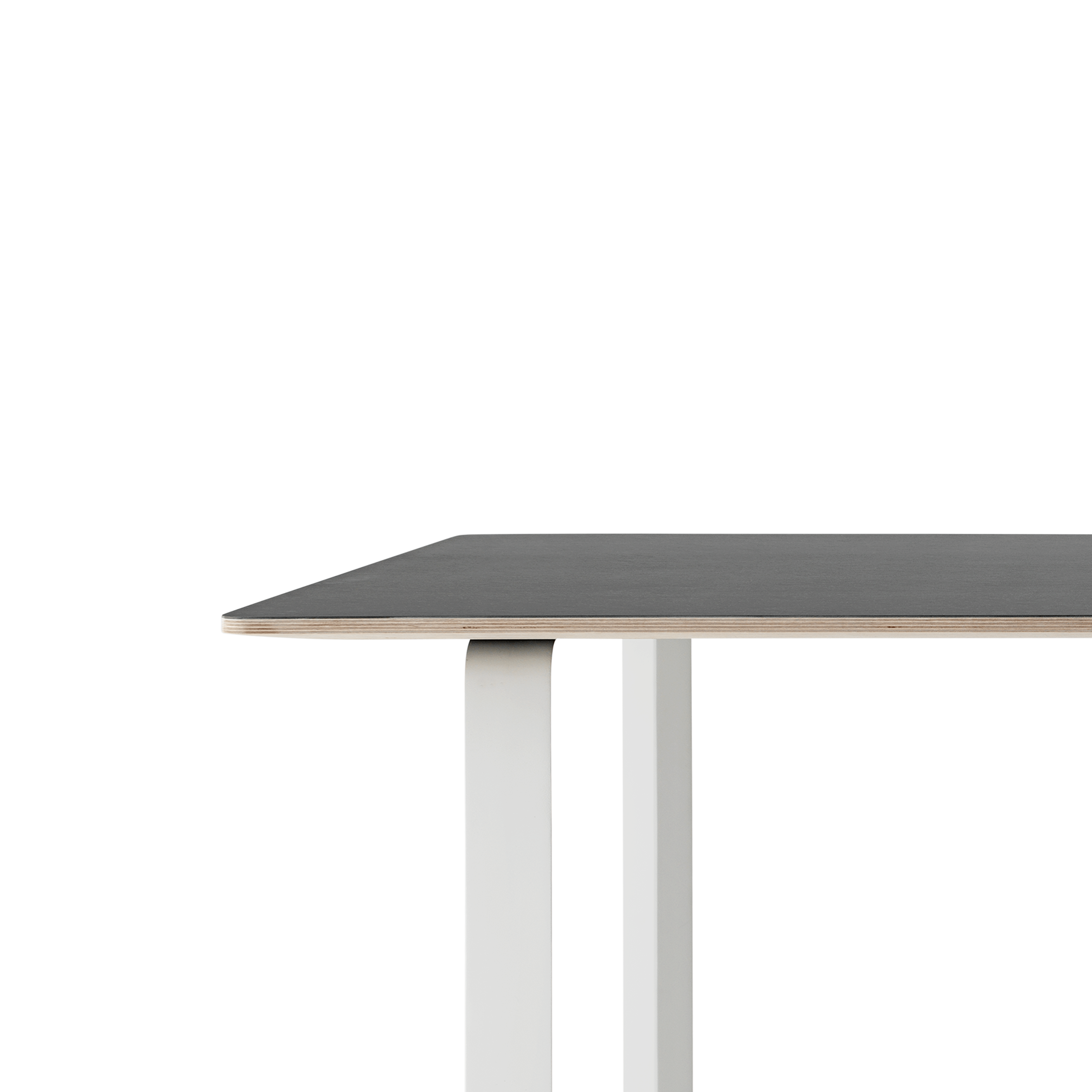 70/70 Black Table with White Base