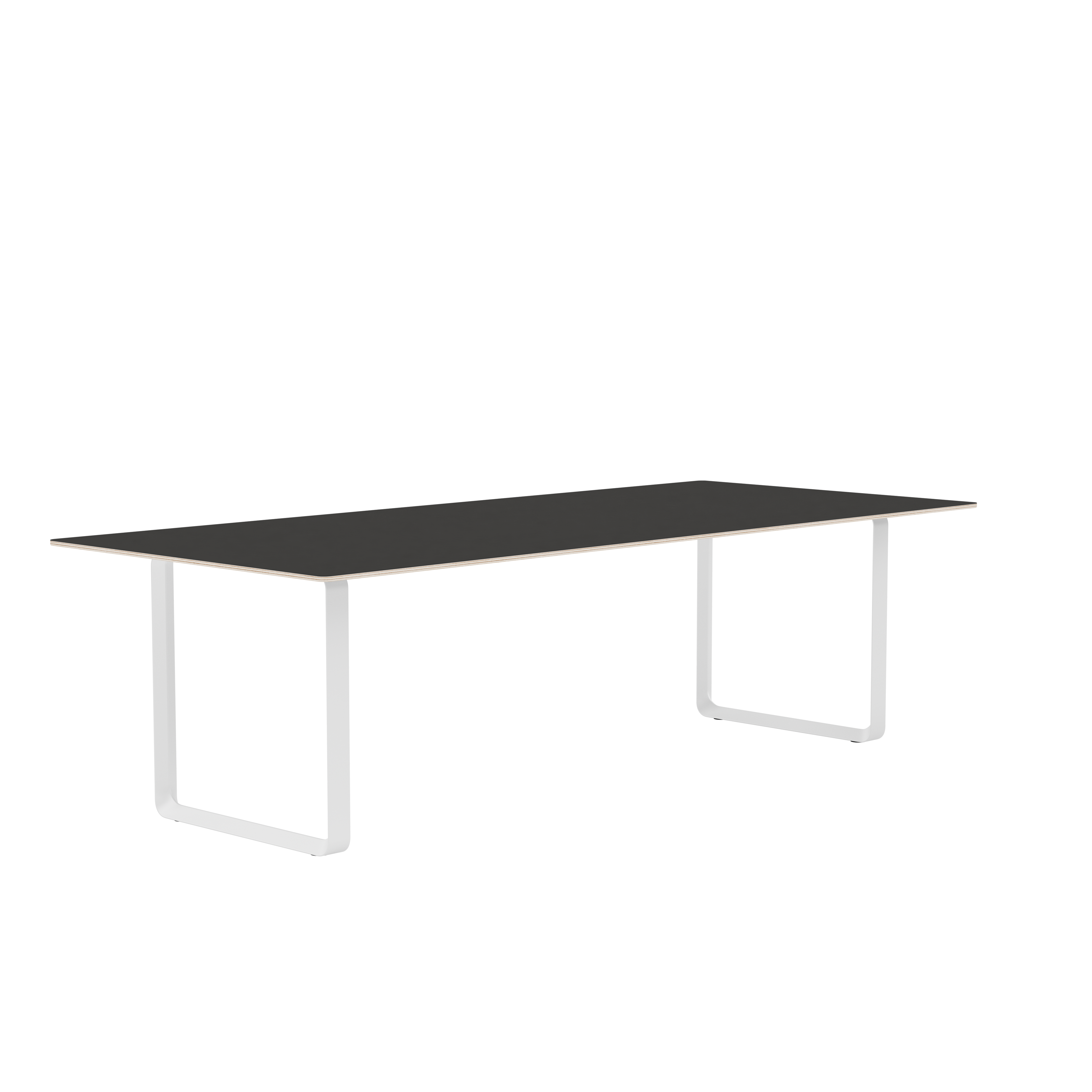 70/70 Black Table with White Base