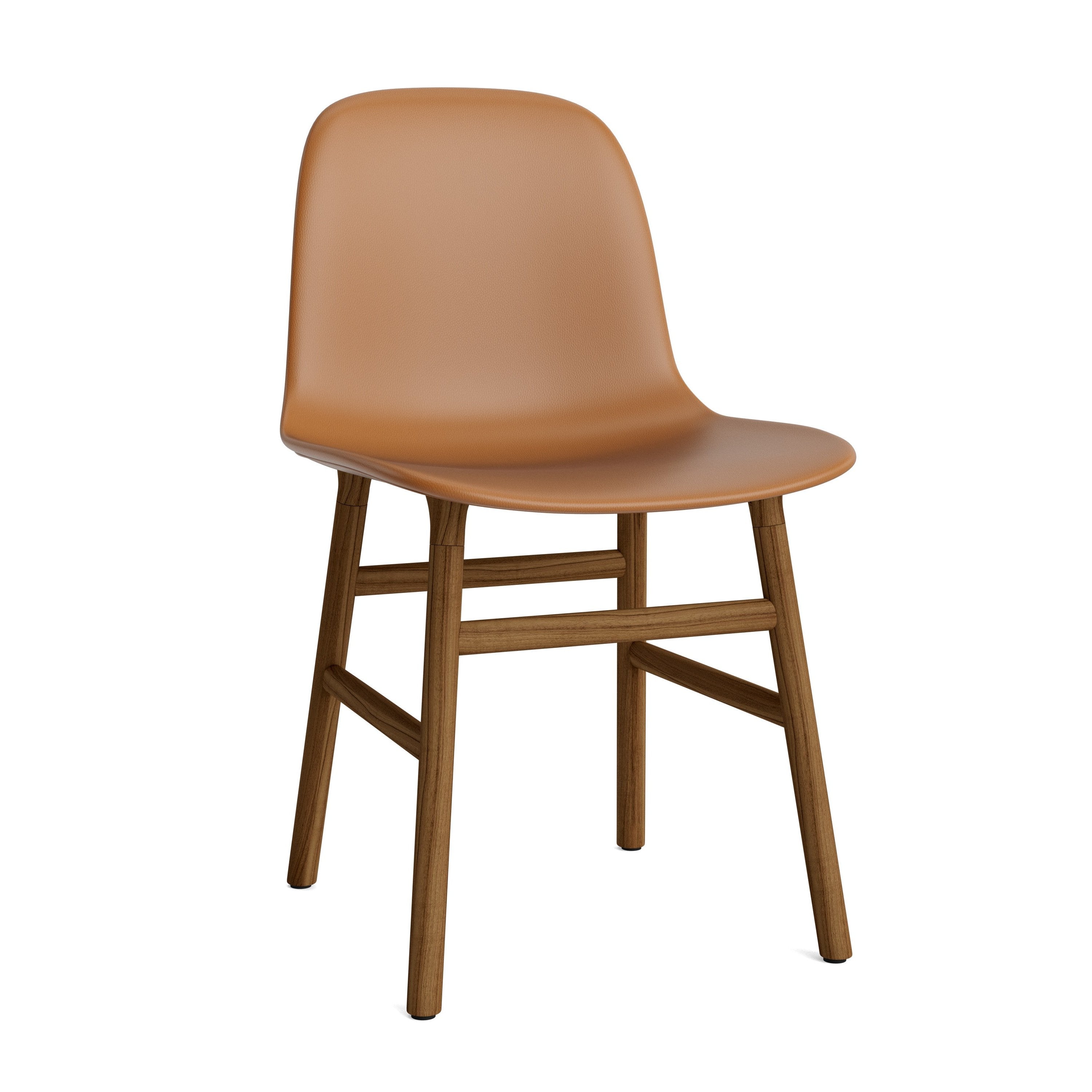 Čalúnená stolička FORM s orechovým podstavcom