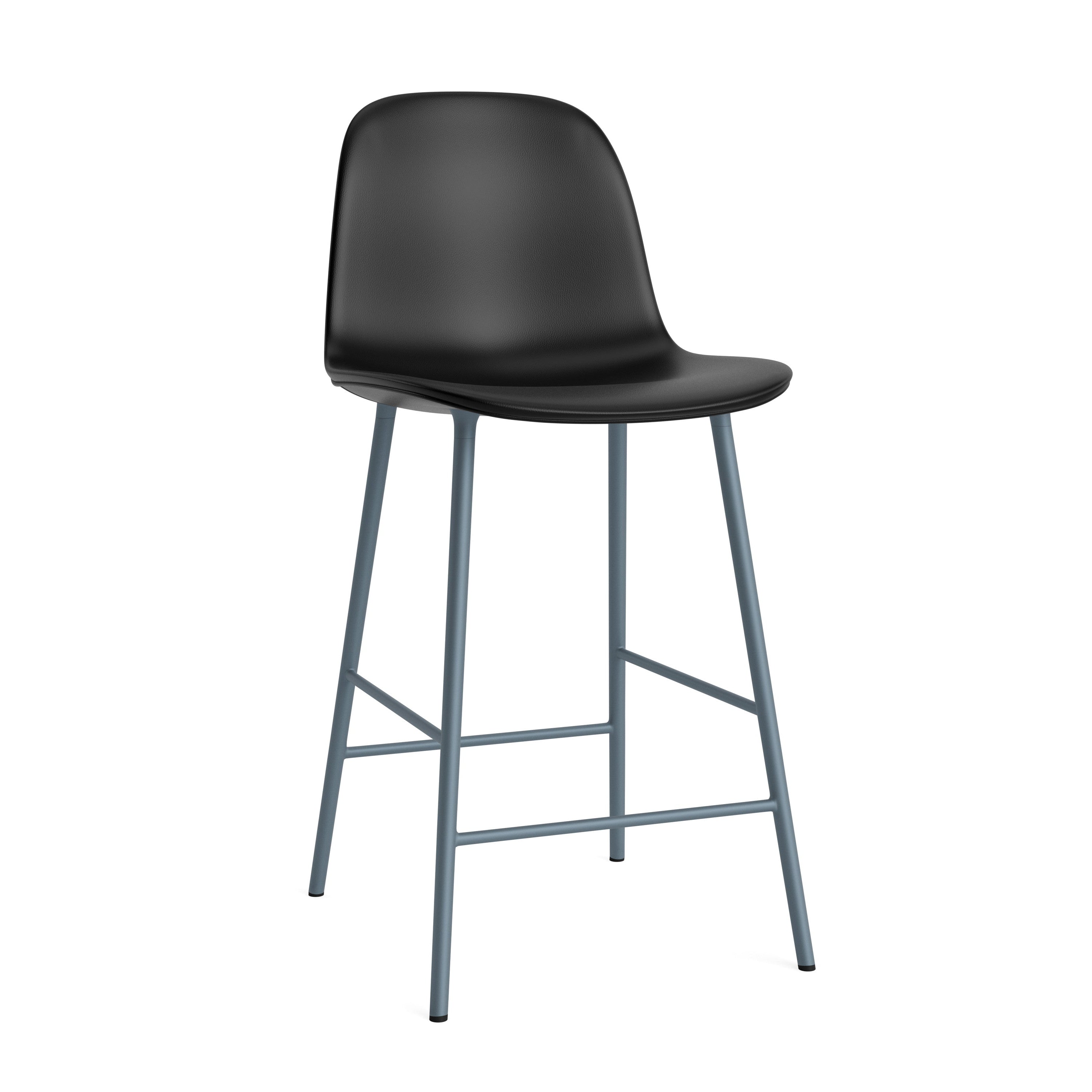 Bar chair Upholstered forms with a blue base