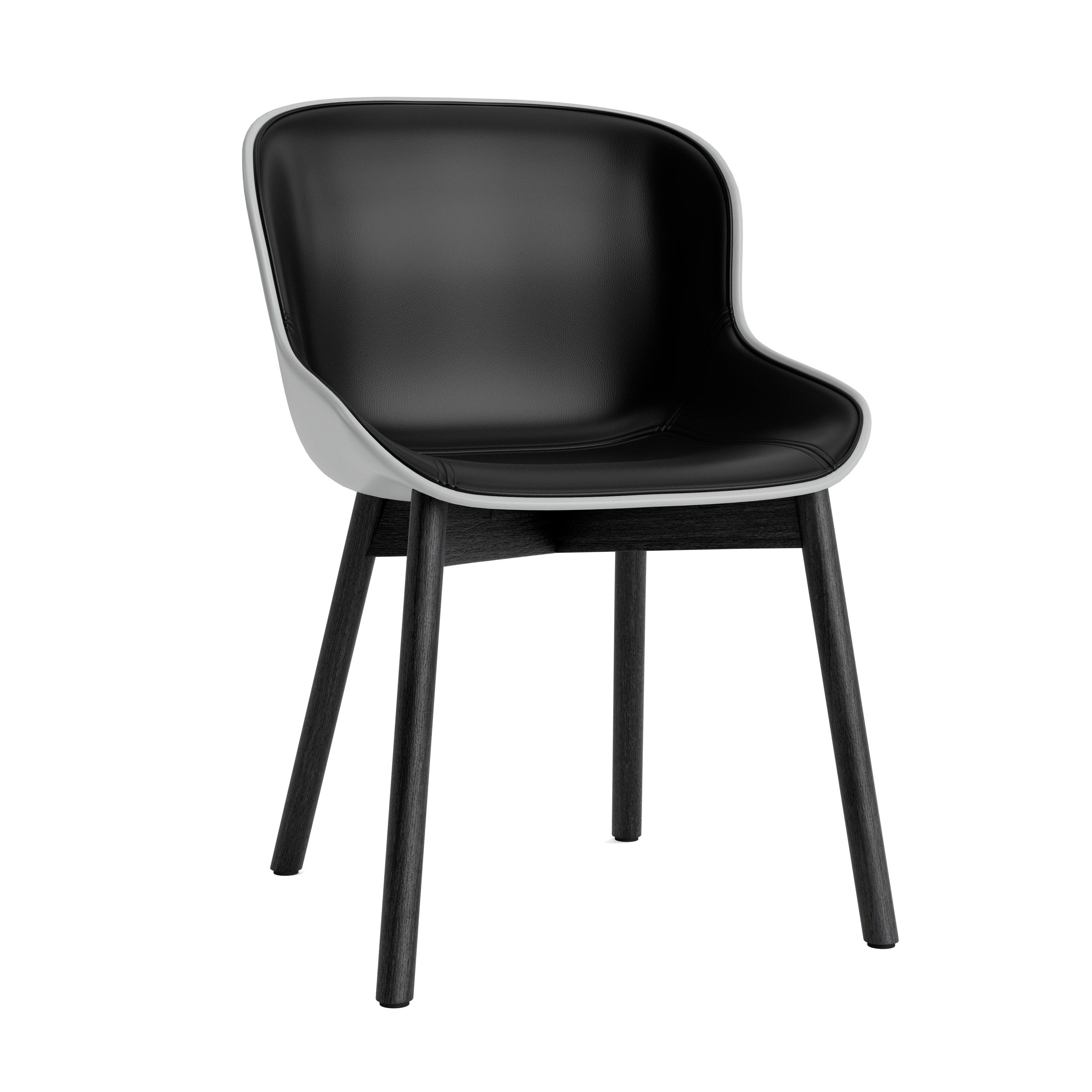 Hyg Upholstered chair gray with a black oak base