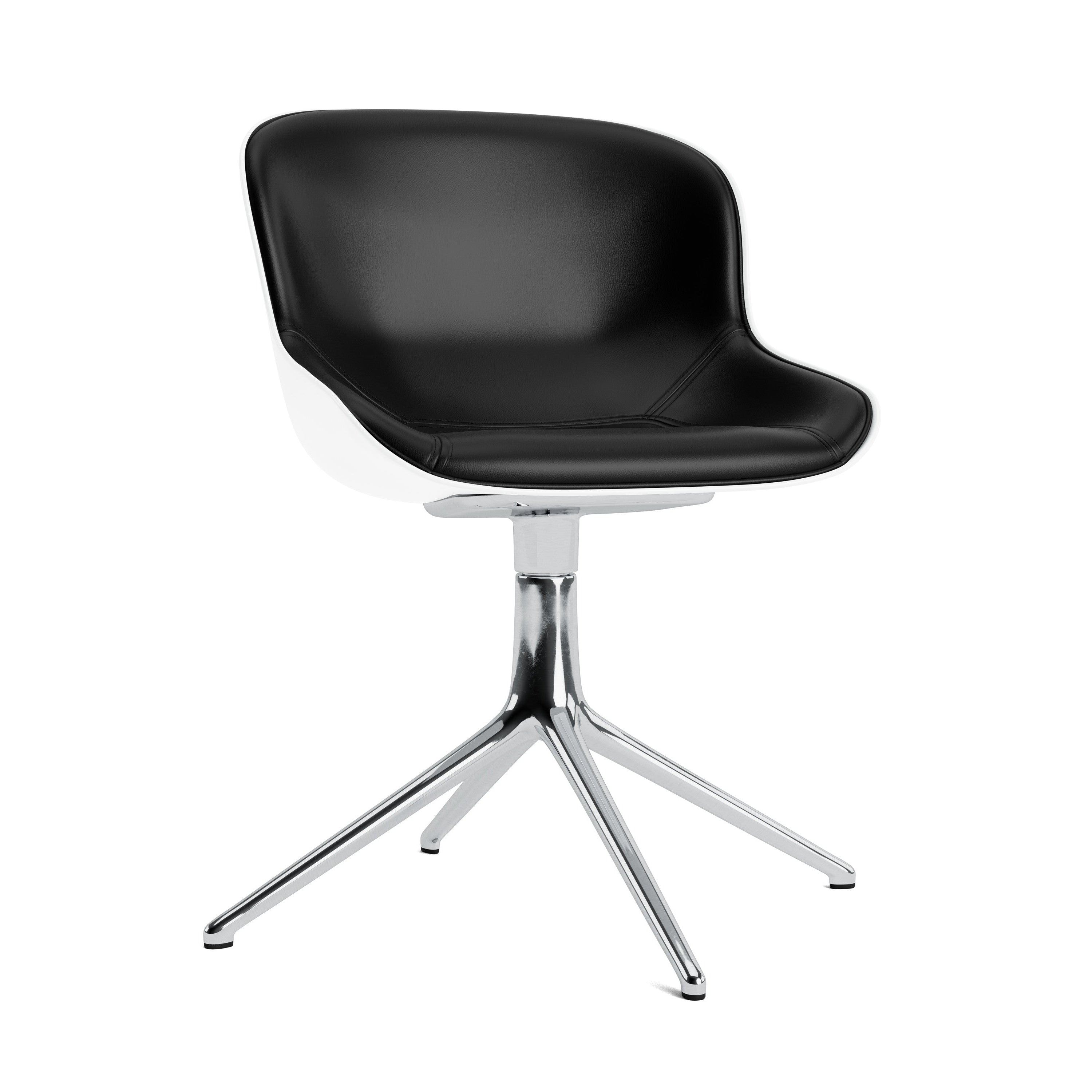 Kancelárske kreslo čalúnené HYG 4L biele s hliníkovým podstavcom