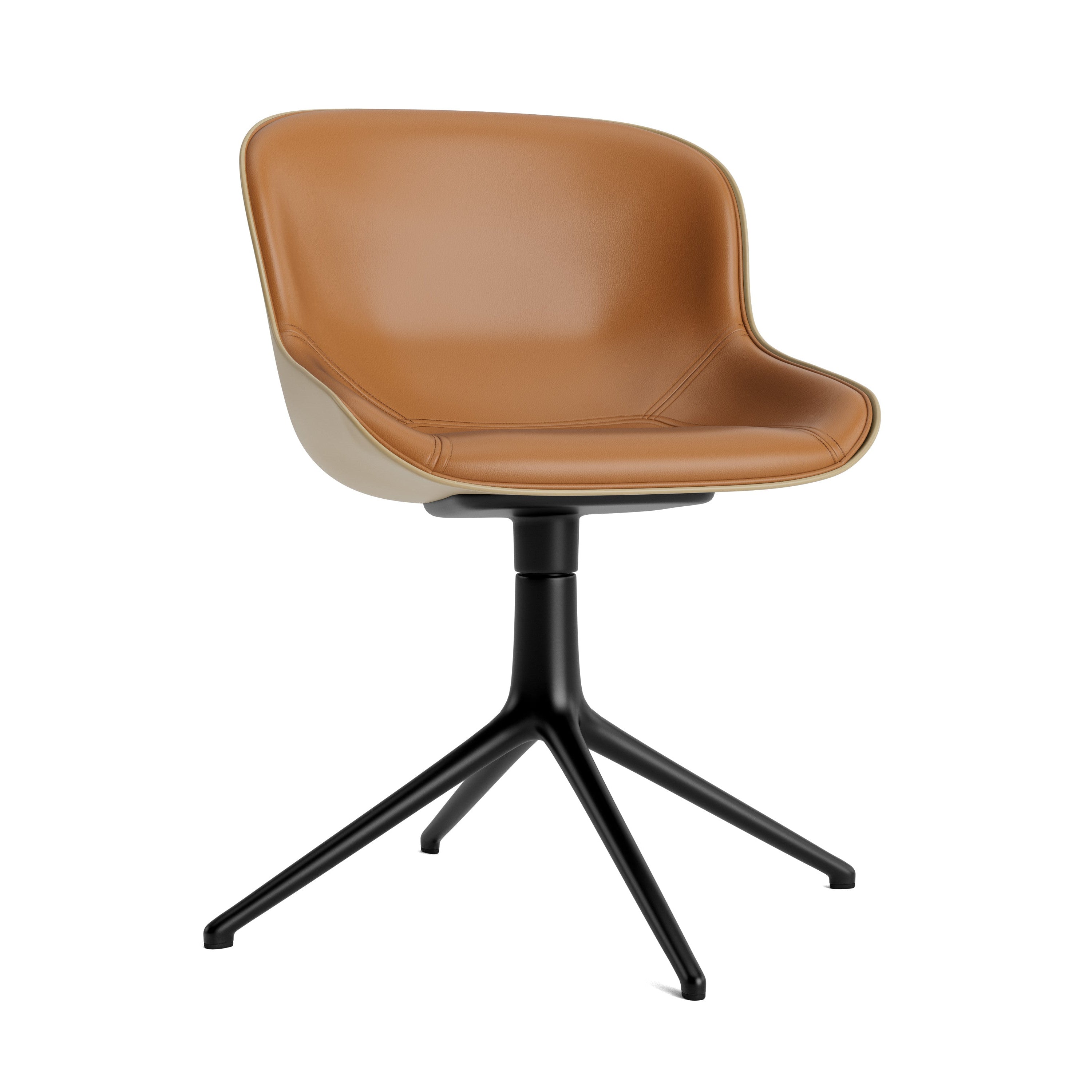 Čalúnená kancelárska stolička HYG 4L piesková s čiernym podstavcom