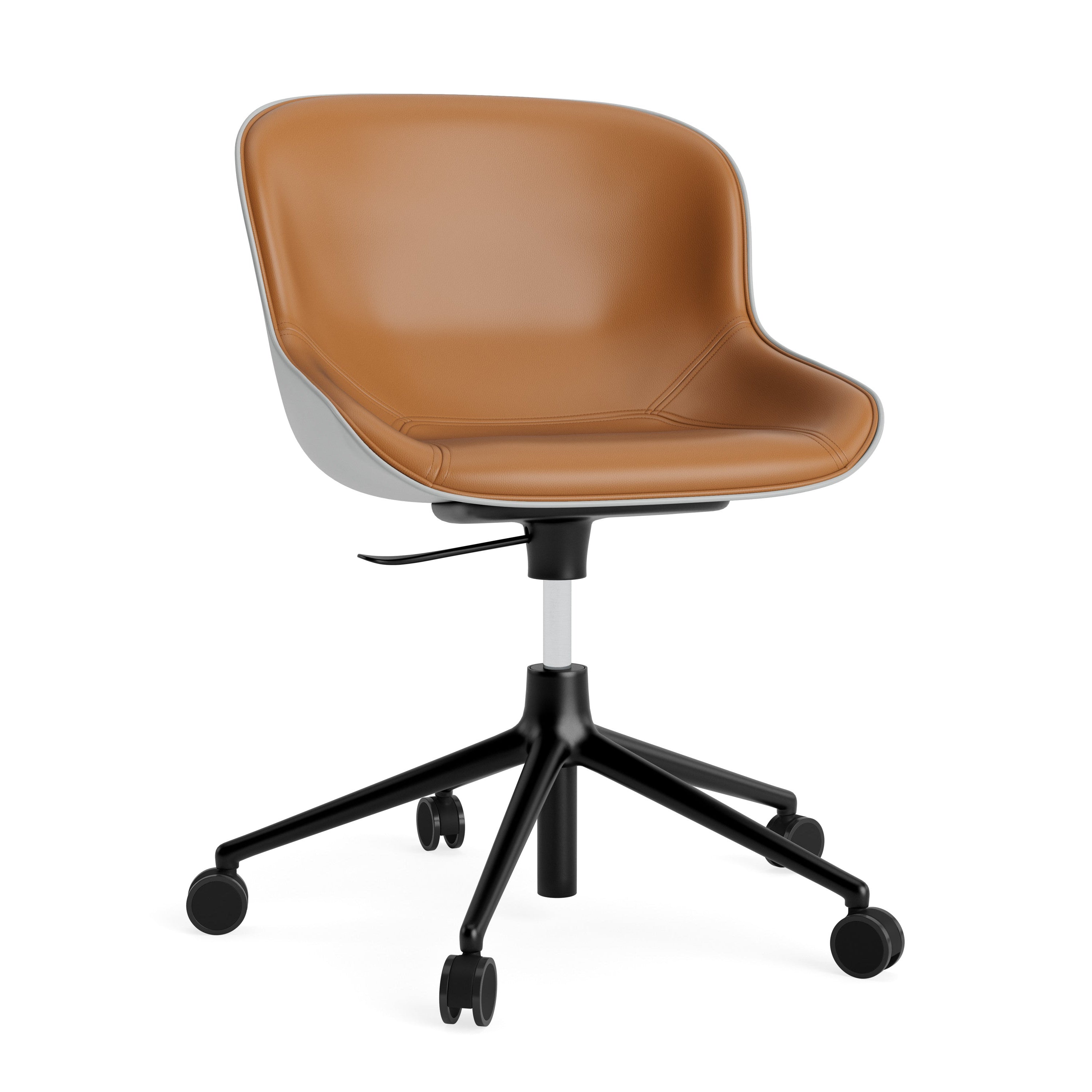 Čalúnená kancelárska stolička HYG 5W šedá s čiernym podstavcom