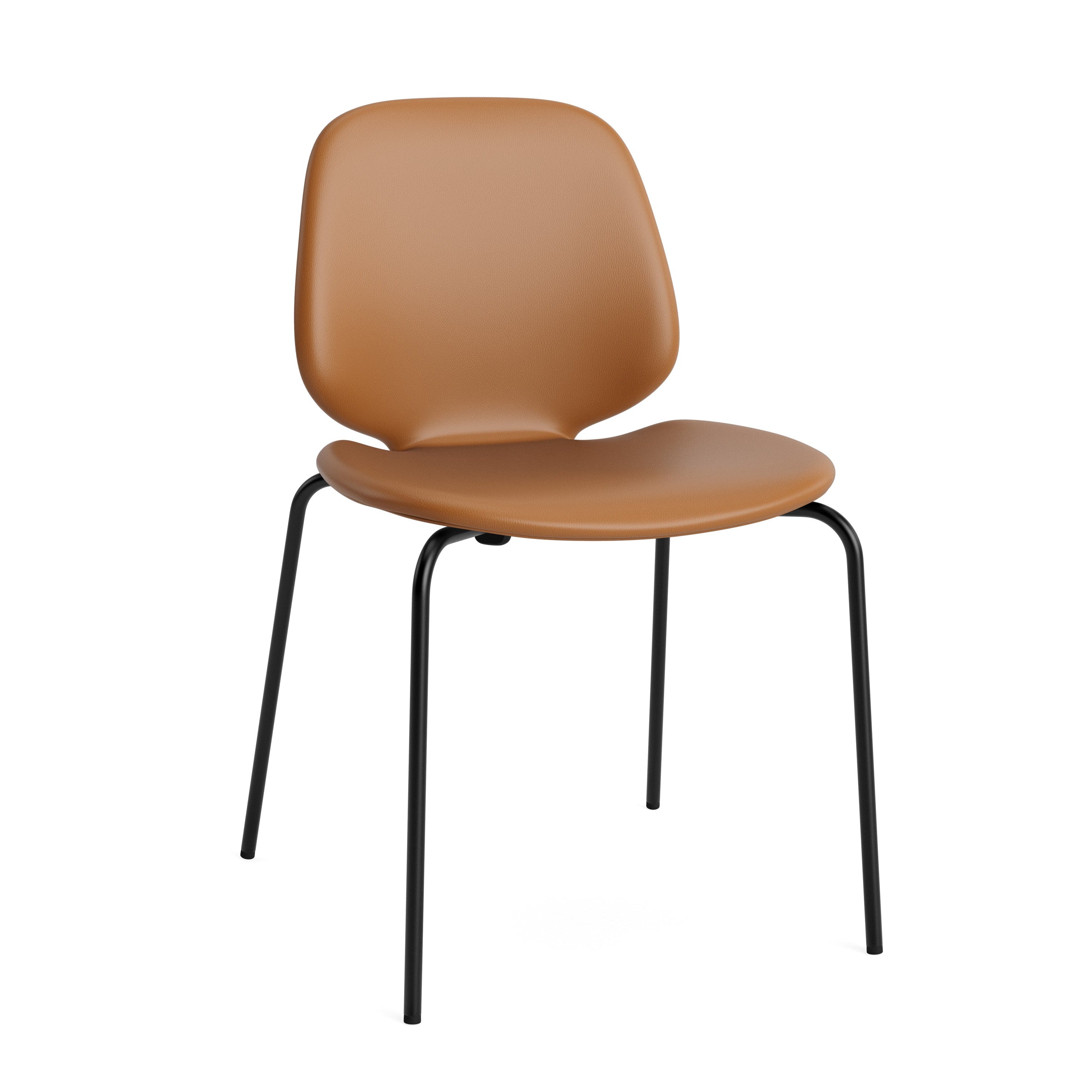 Upholstered chair my black base