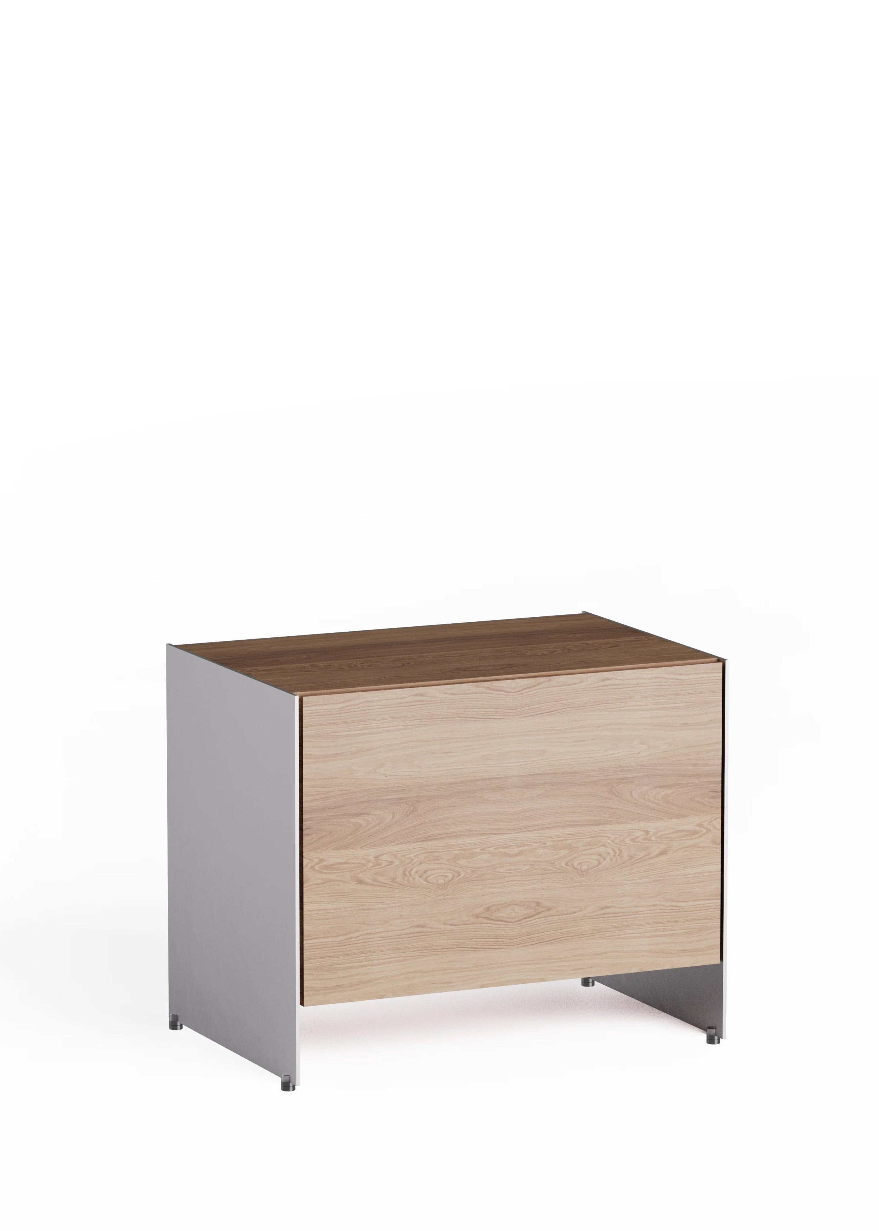 ALOOX 60 Cabinet in Oak Wood with Aluminum Finish