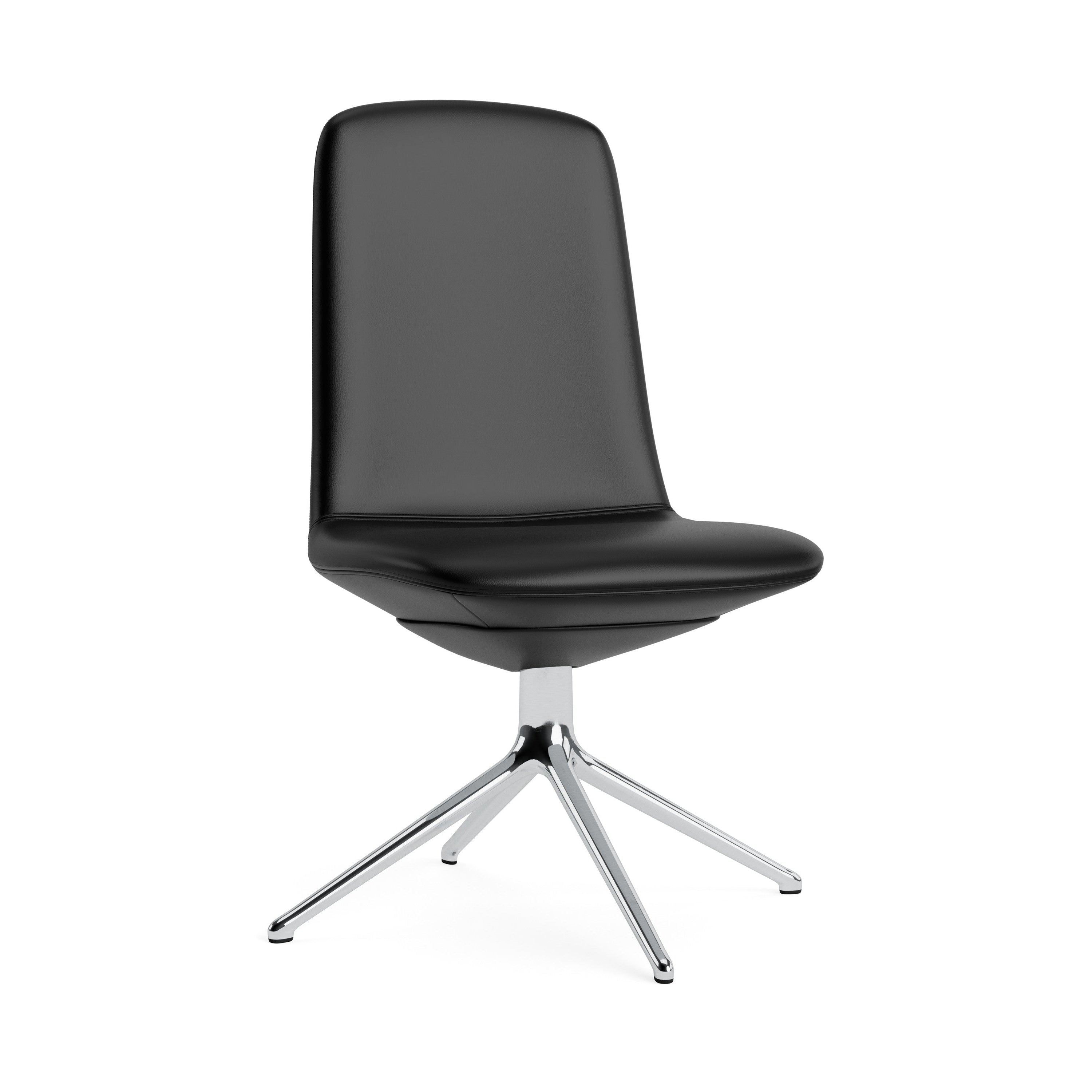 Off LOW 4L Upholstered office chair with an aluminum base